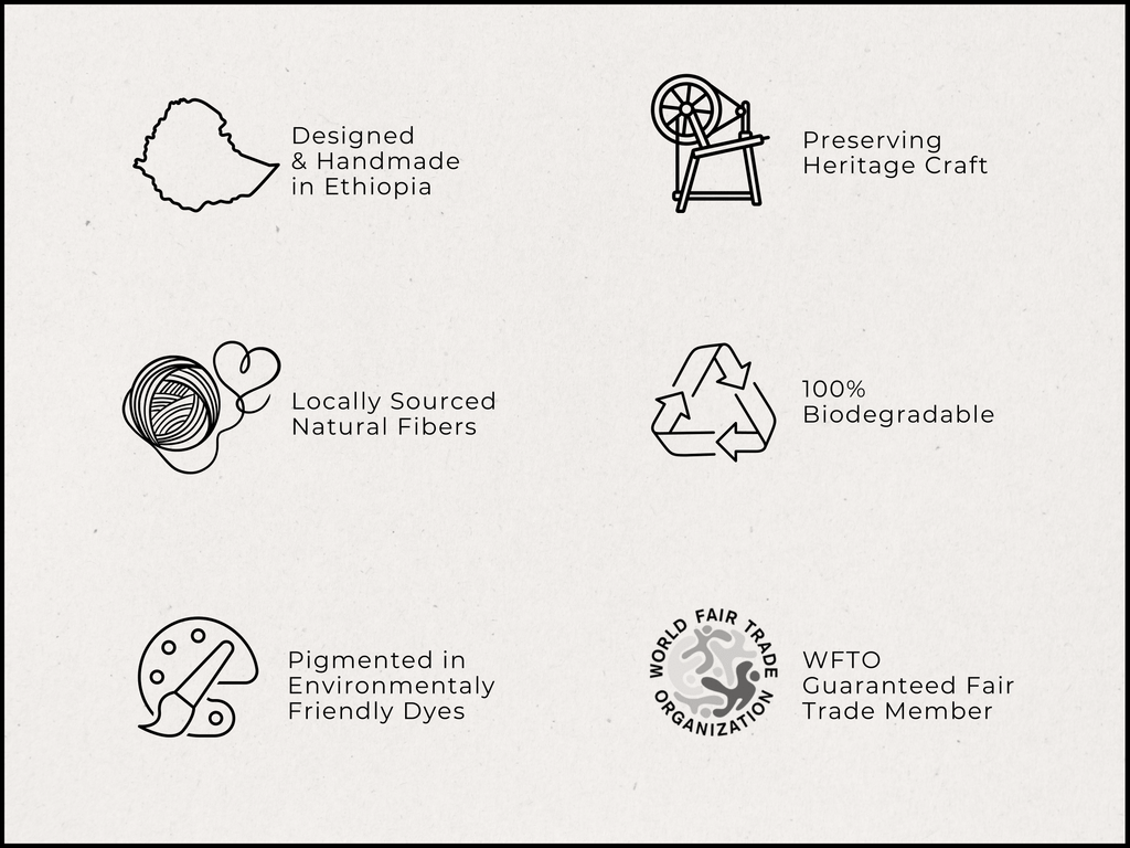 Almaz Handwoven Ethiopian Cotton Hand Towel by Sabahar