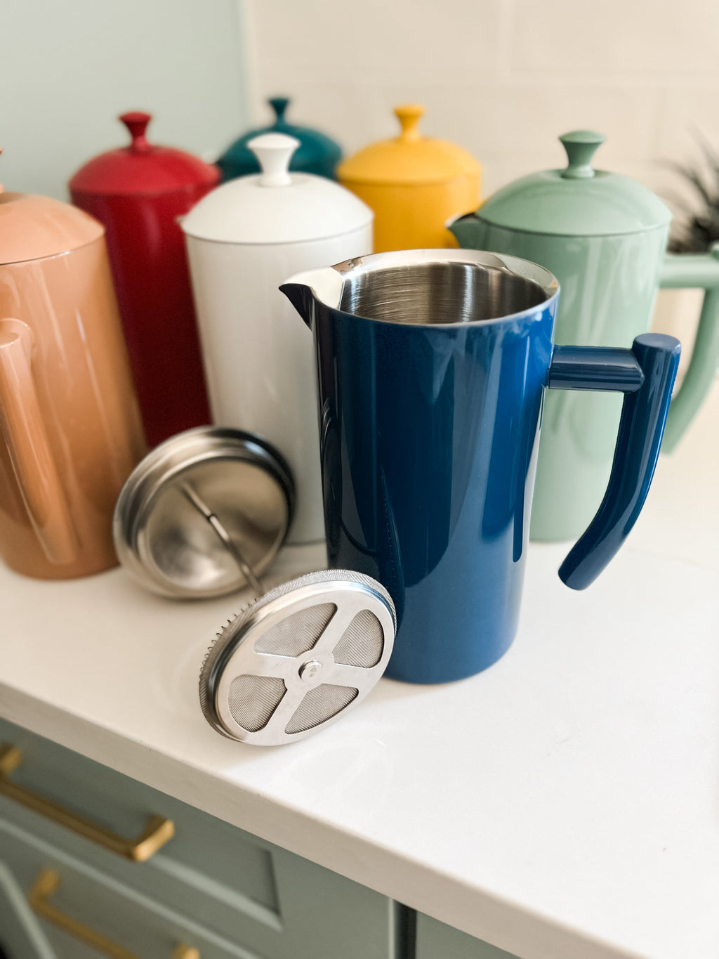Double-Walled Colored French Press by Küchenprofi USA