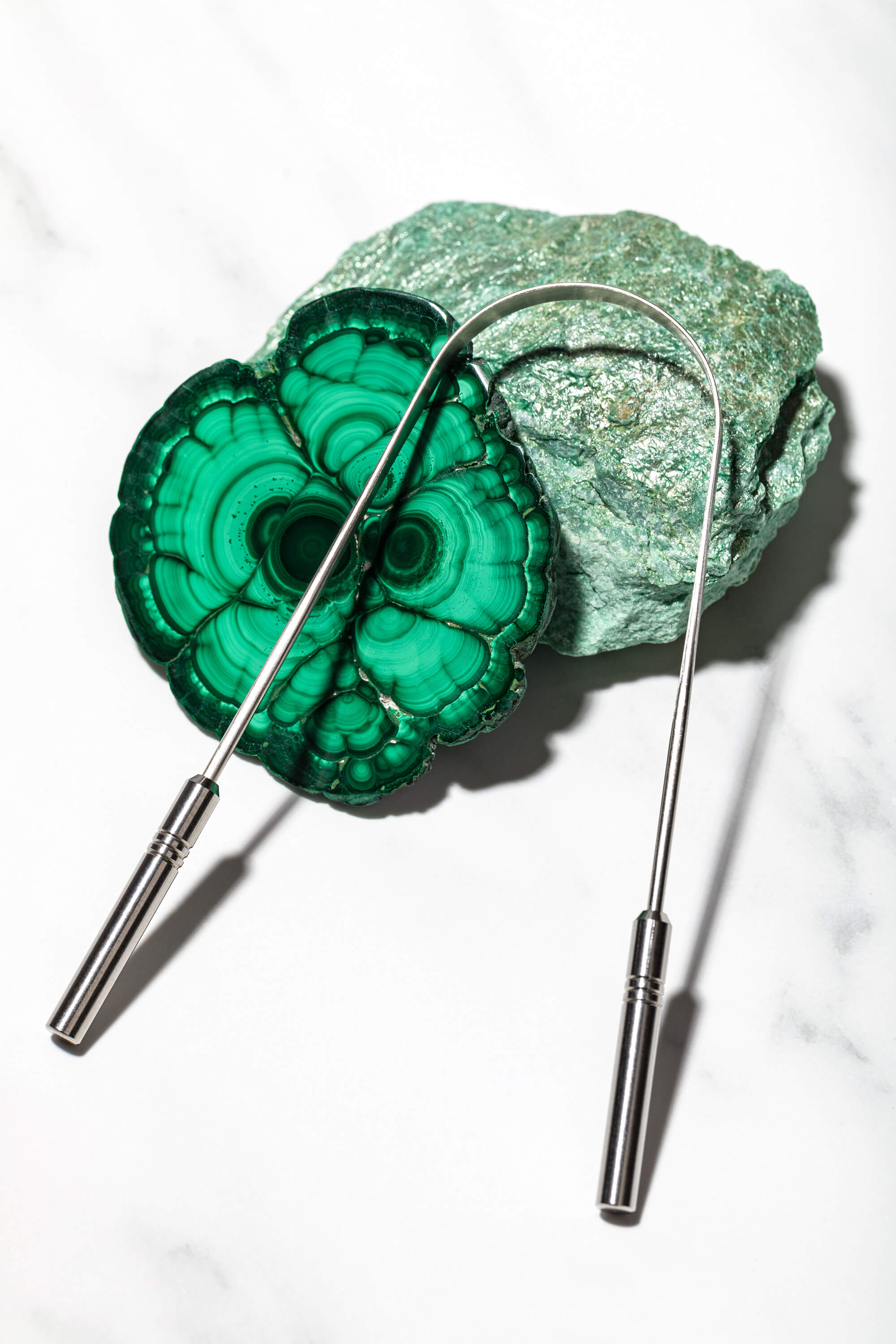 Charcoal Oil Pulling + Stainless Steel Tongue Scraper Bundle by Terra & Co.