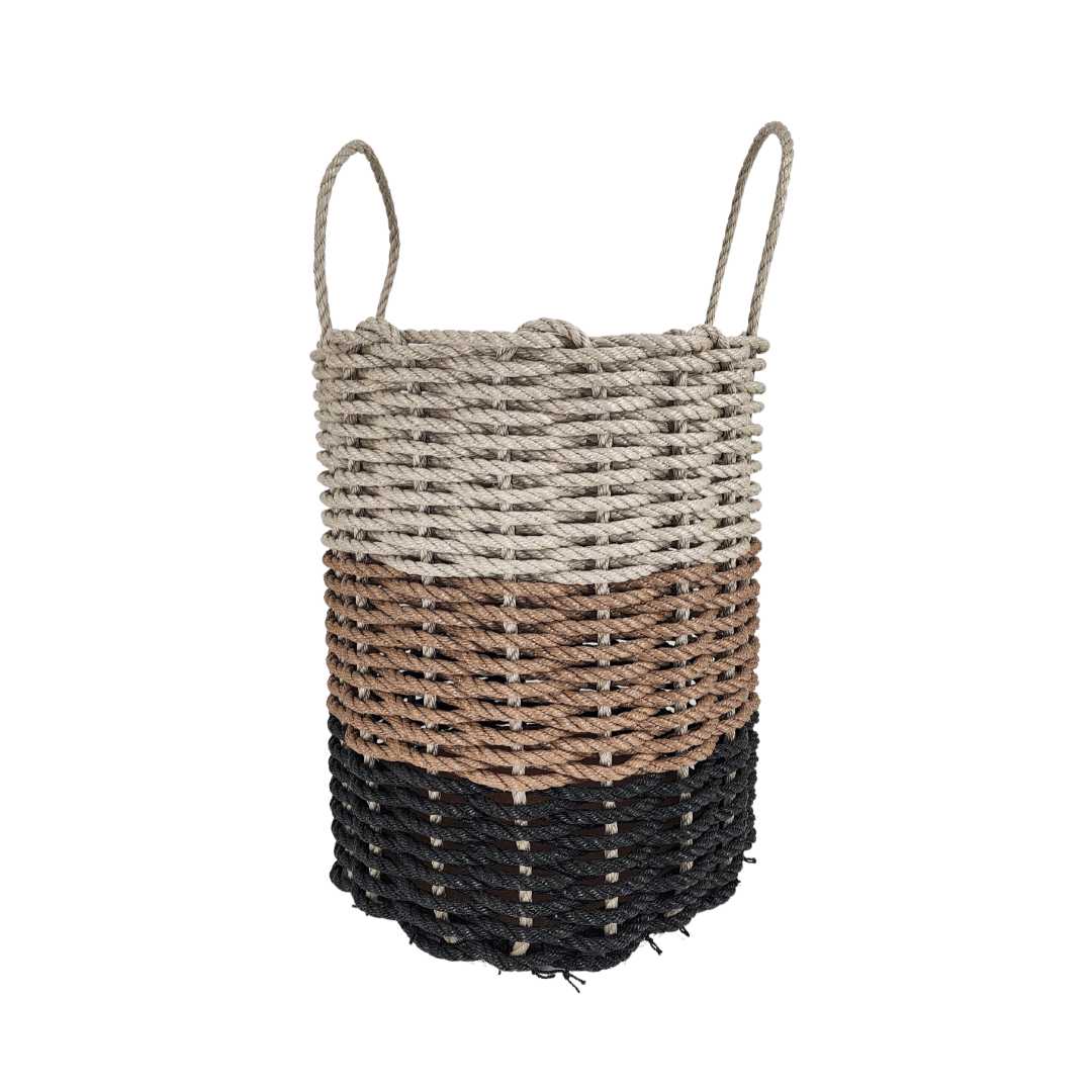 Authentic Maine Lobster Rope Storage Black, Brown, Tan Ombre