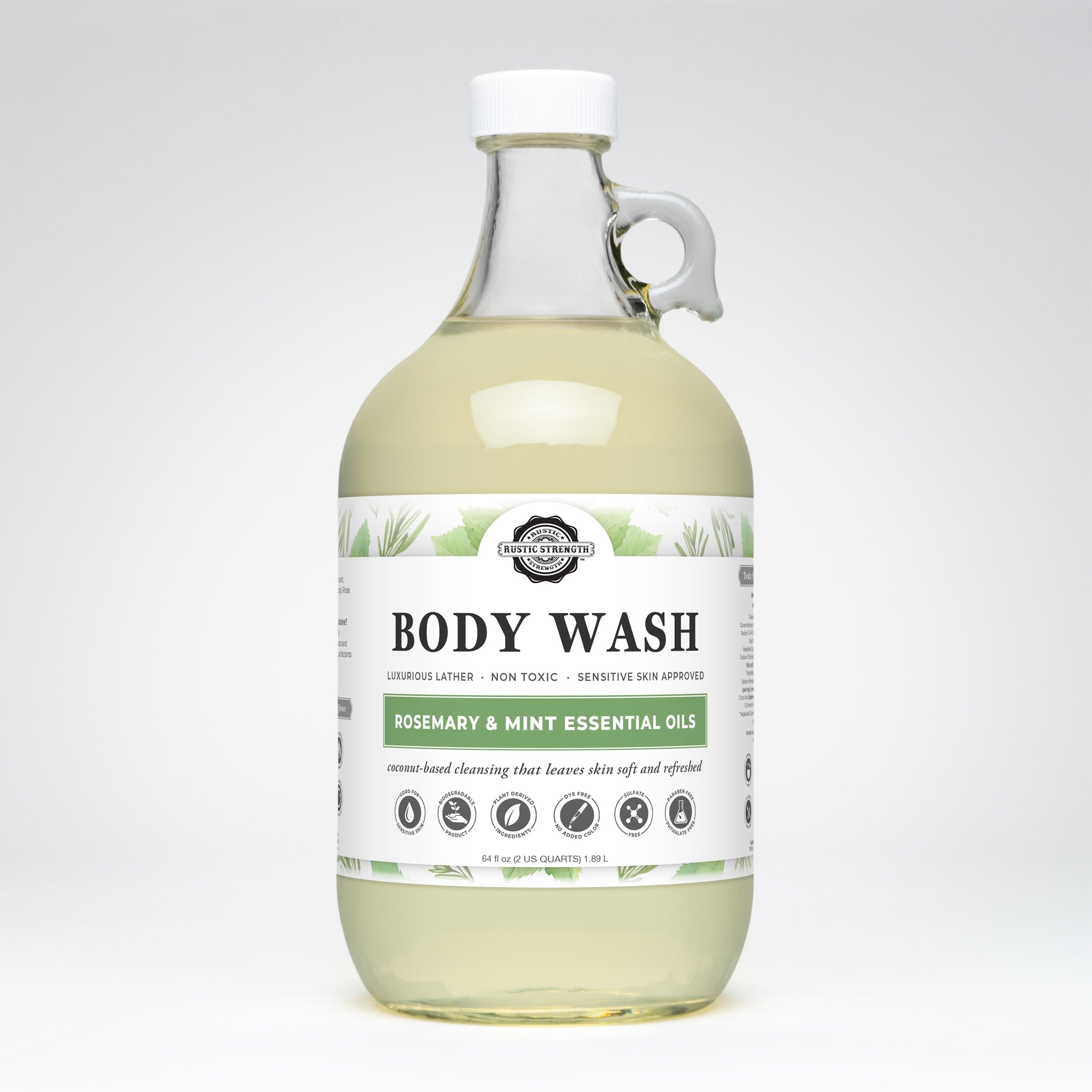 Moisturizing Body Wash | Rosemary & Mint  by Rustic Strength
