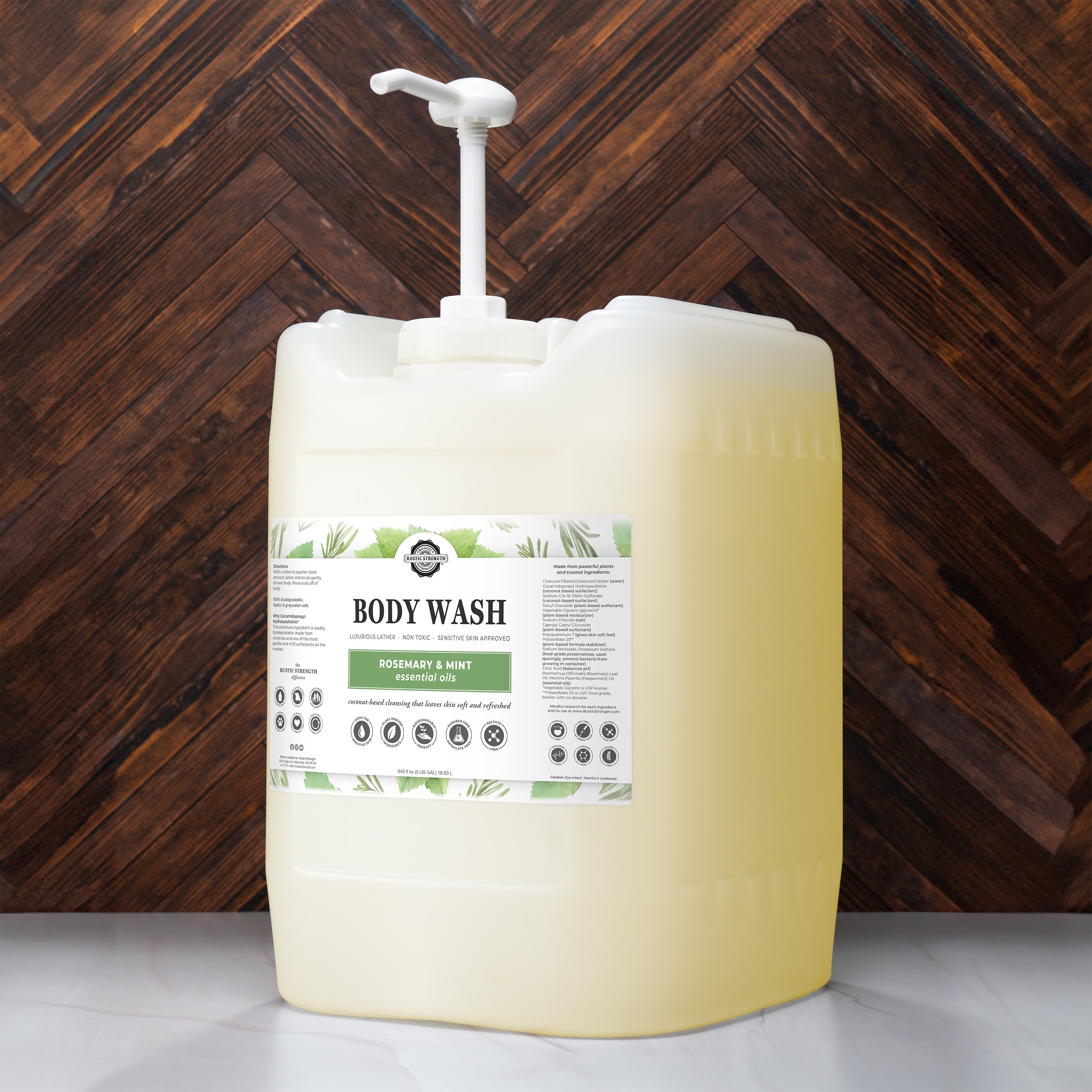 Moisturizing Body Wash | Rosemary & Mint  by Rustic Strength