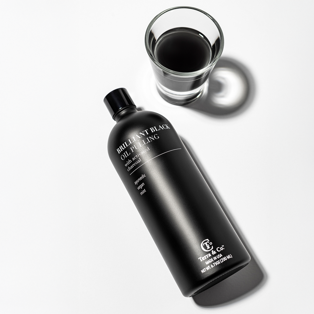 Brilliant Black® Oil Pulling – Ayurvedic Mouthwash for Teeth Whitening, Detox & Gum Health by Terra & Co.