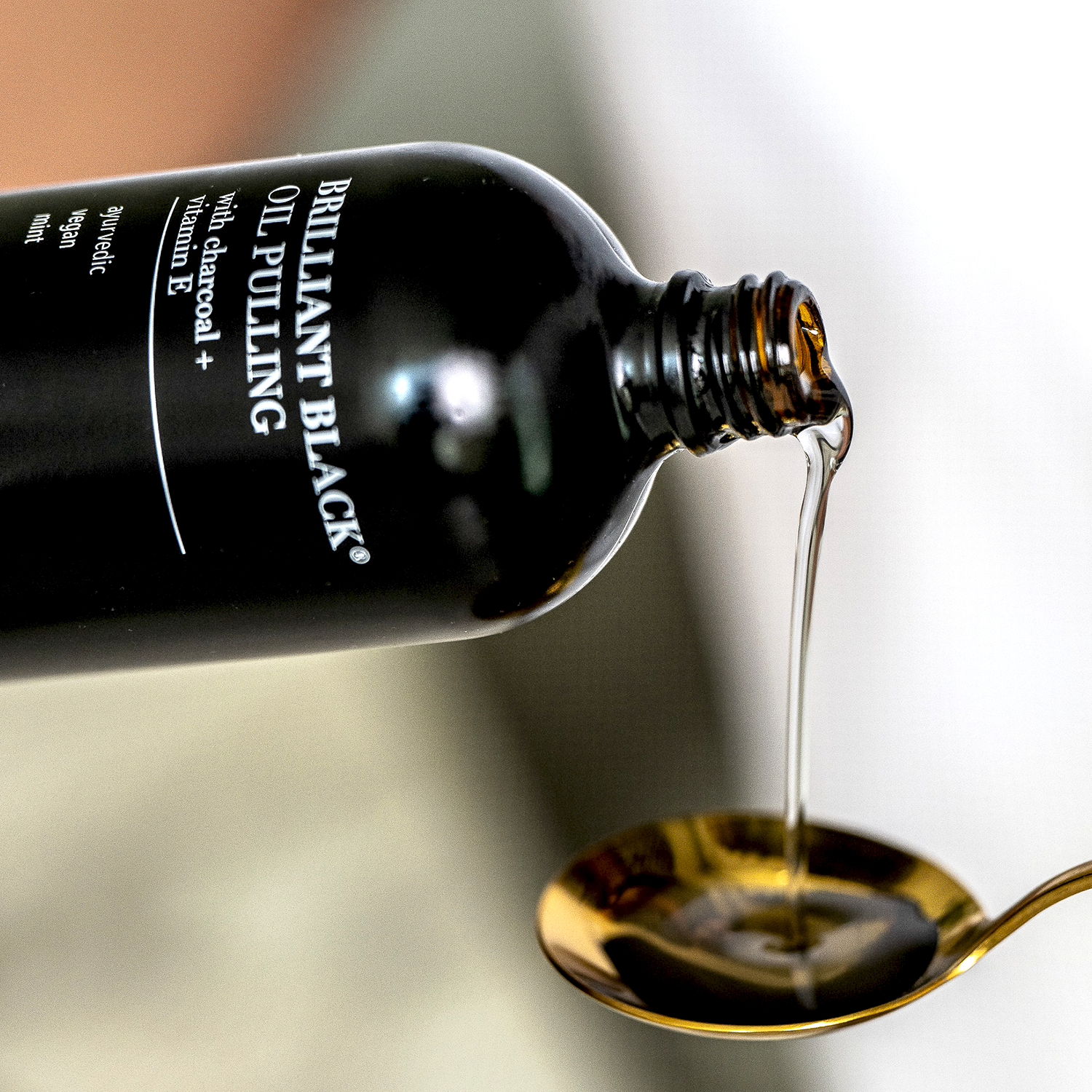 Brilliant Black® Oil Pulling – Ayurvedic Mouthwash for Teeth Whitening, Detox & Gum Health by Terra & Co.