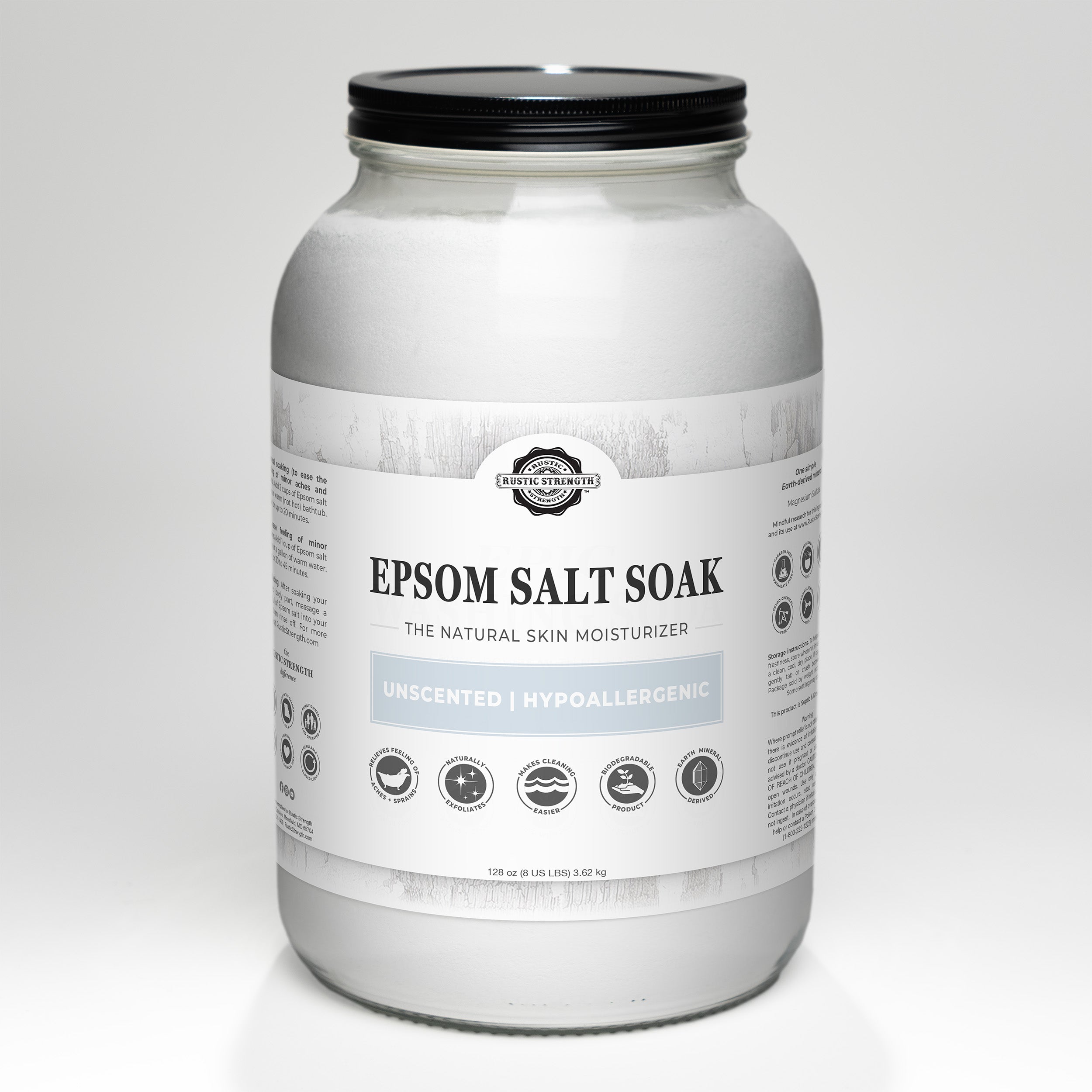 Epsom Salt Soak | Unscented by Rustic Strength