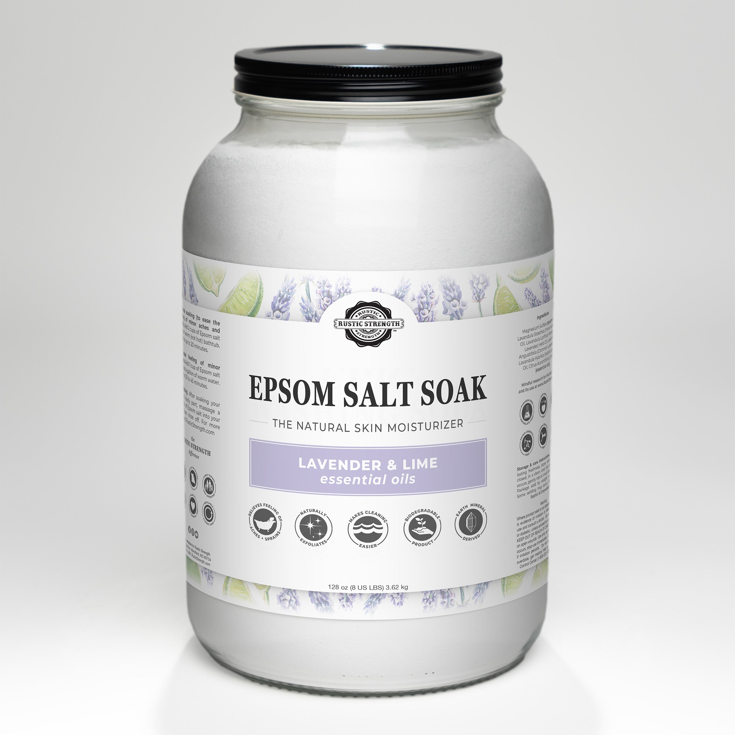 Epsom Salt Soak | Lavender & Lime by Rustic Strength