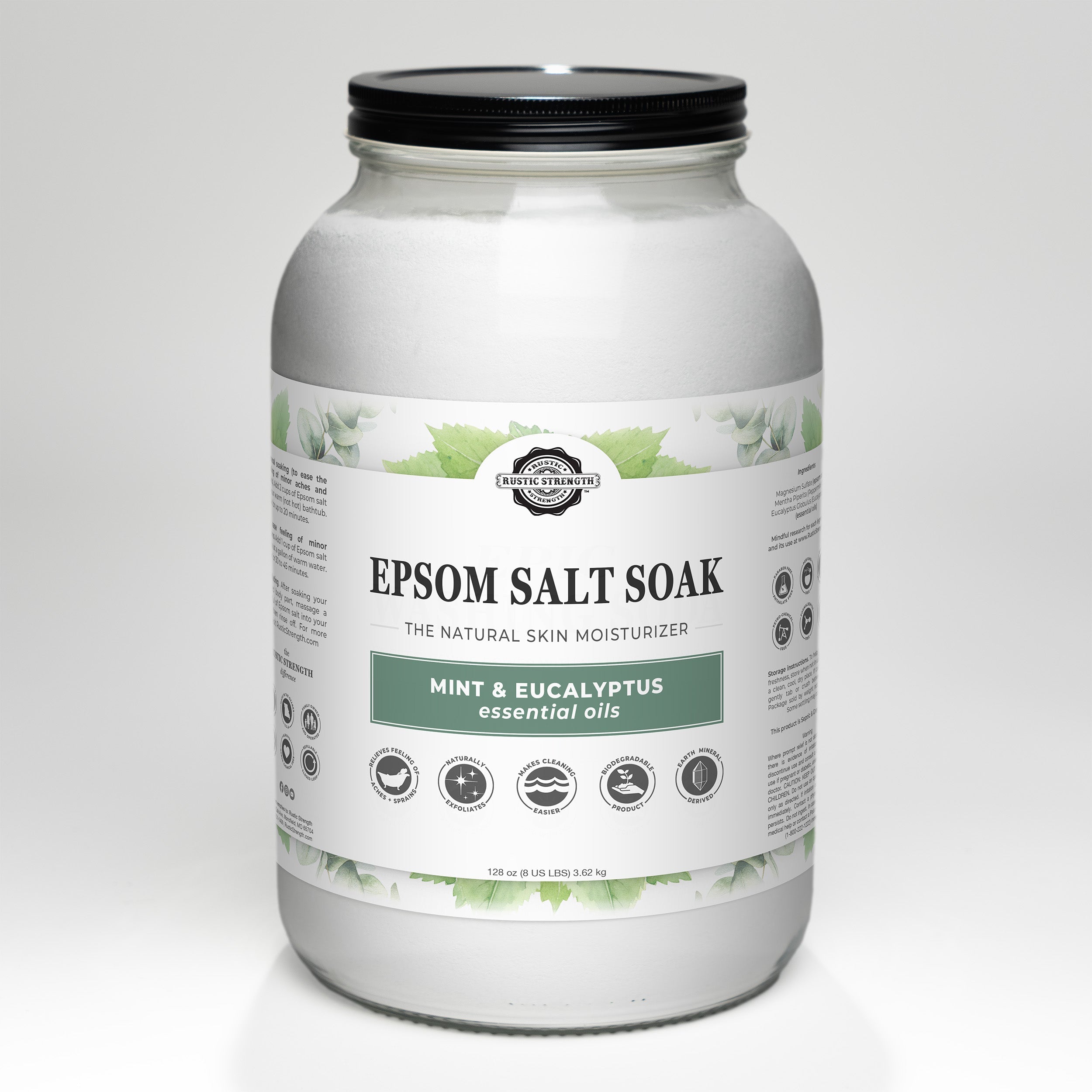 Epsom Salt Soak | Mint & Eucalyptus by Rustic Strength