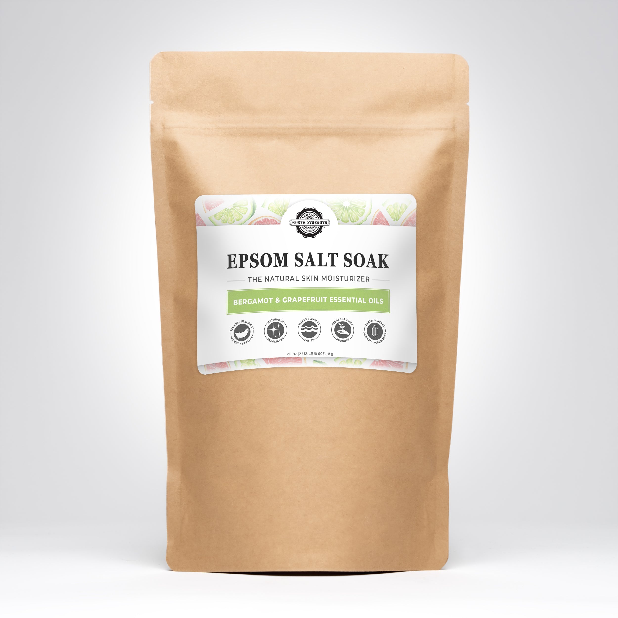 Epsom Salt Soak | Bergamot & Grapefruit  by Rustic Strength