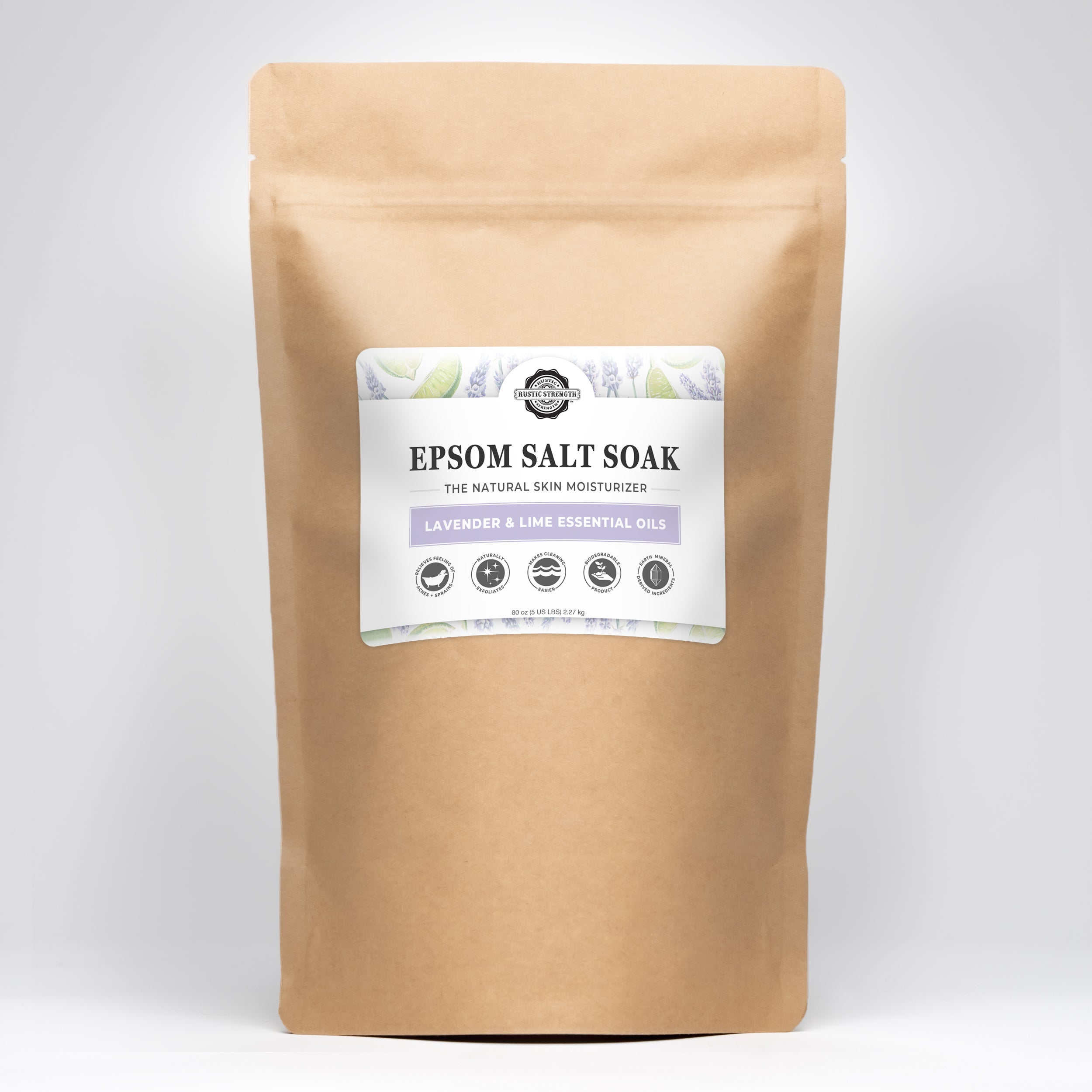 Epsom Salt Soak | Lavender & Lime by Rustic Strength