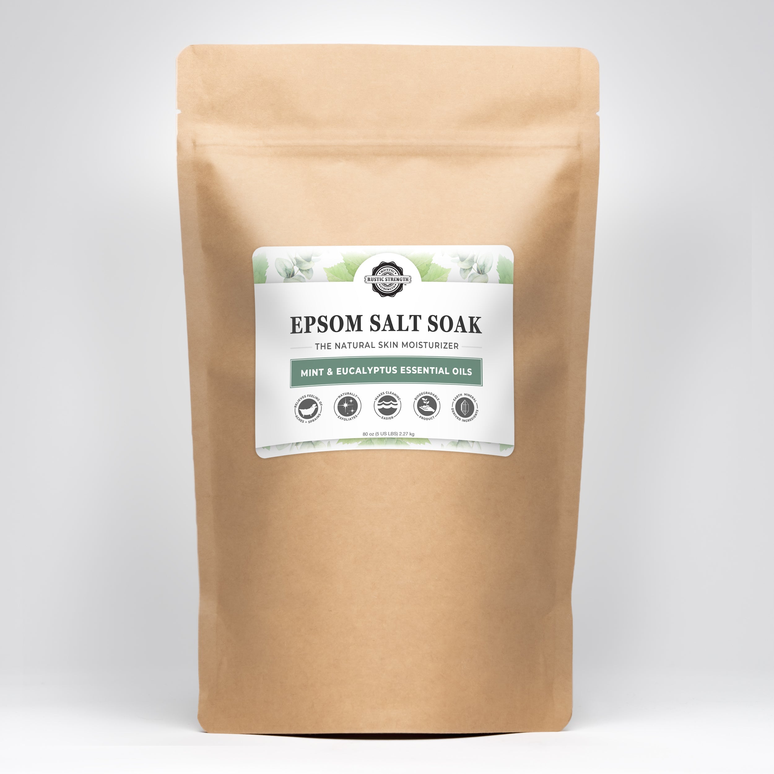 Epsom Salt Soak | Mint & Eucalyptus by Rustic Strength