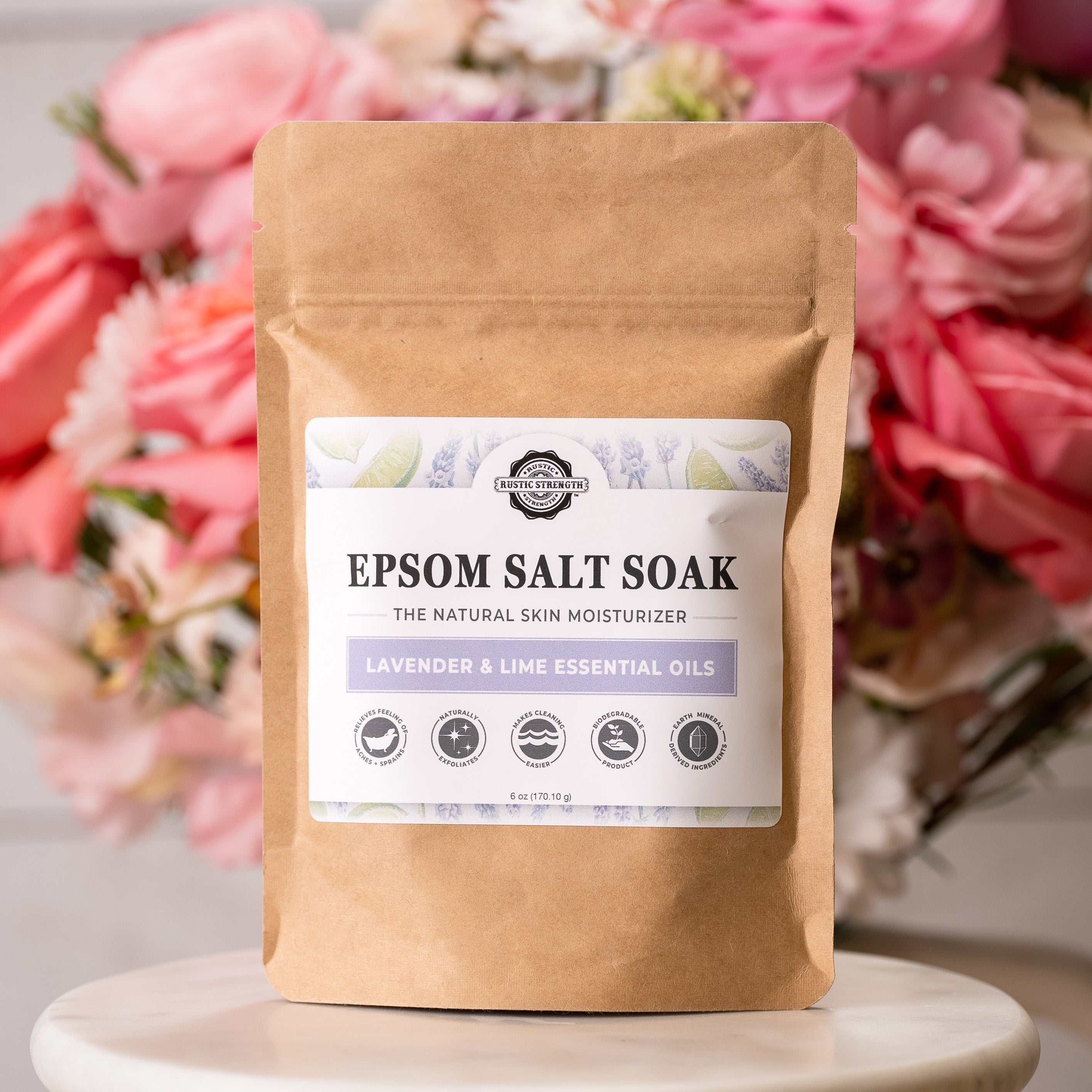 Epsom Salt Soak | Lavender & Lime by Rustic Strength