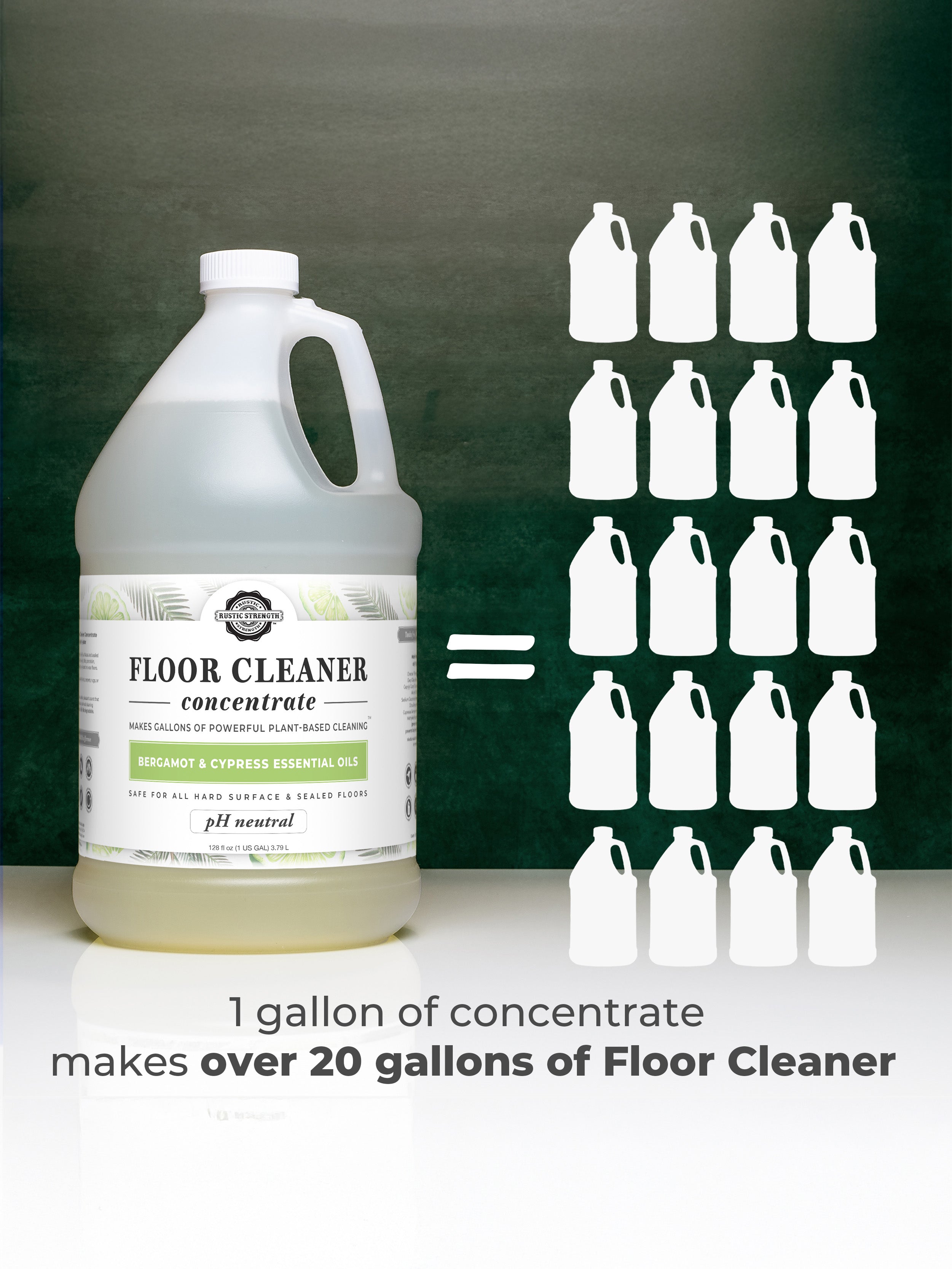 Floor Cleaner Concentrate | Rosemary, Mint & Tea Tree by Rustic Strength