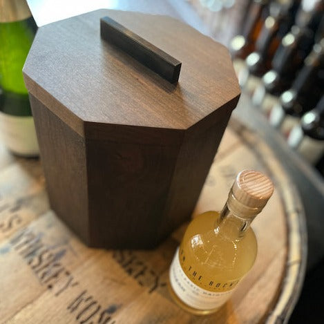 Unique Wooden Ice Bucket in Blackened Cherry by Alabama Sawyer