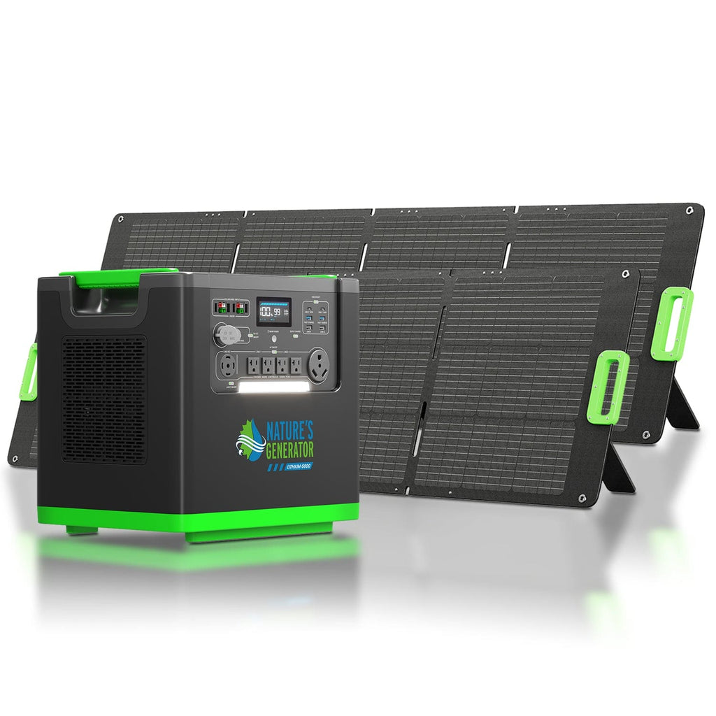 Nature's Generator Lithium 6000 with Solar Panel