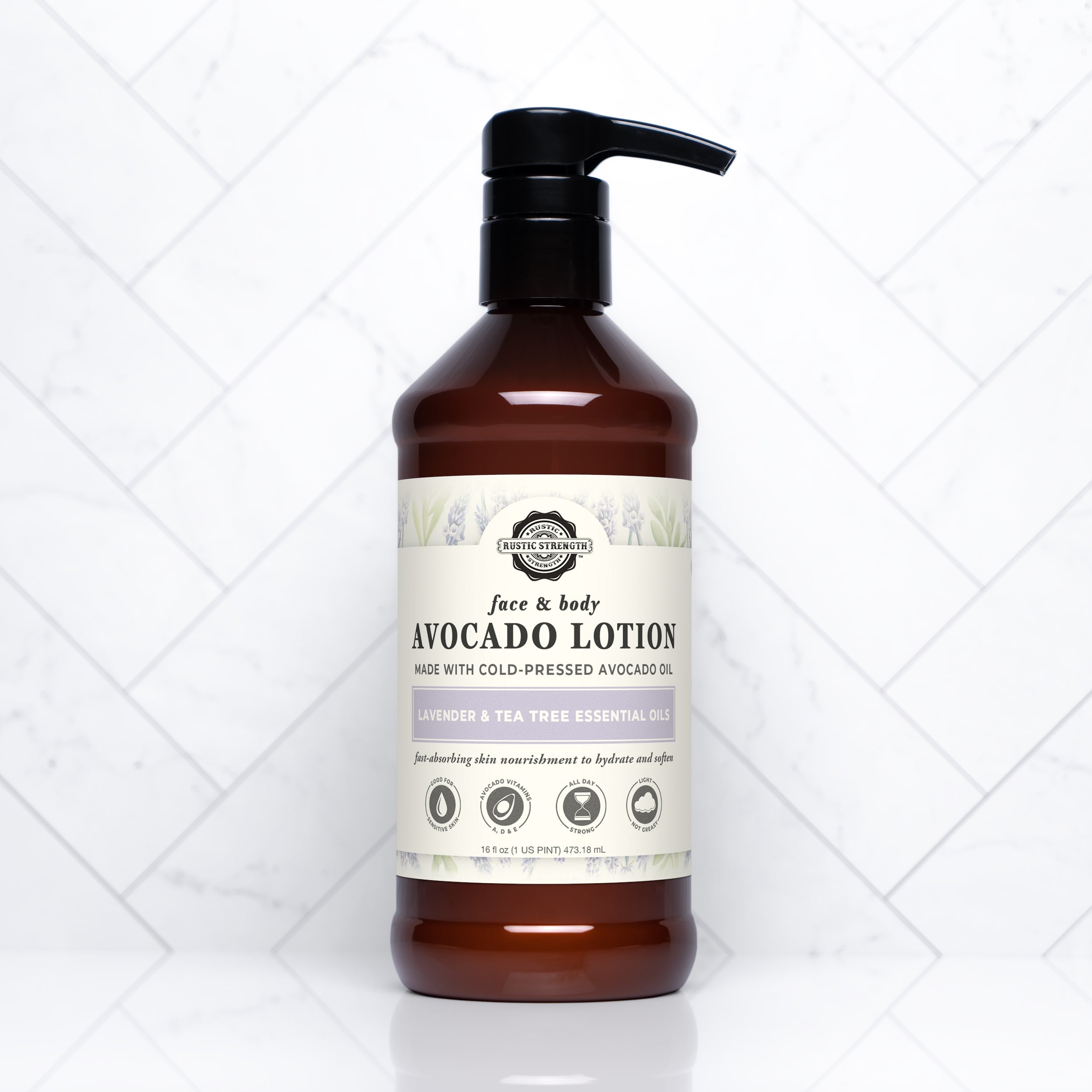Avocado Lotion | Lavender & Tea Tree by Rustic Strength