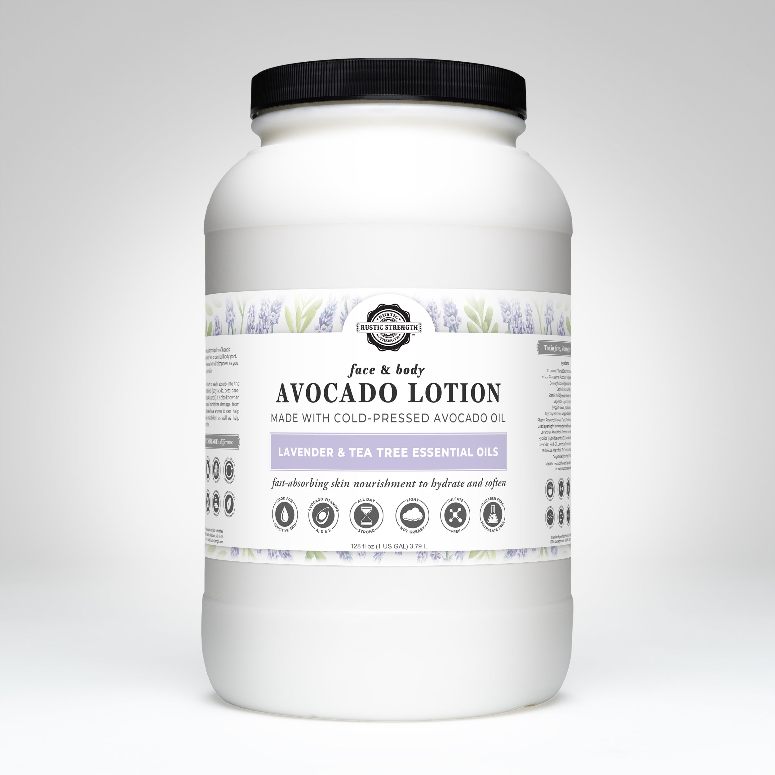 Avocado Lotion | Lavender & Tea Tree by Rustic Strength