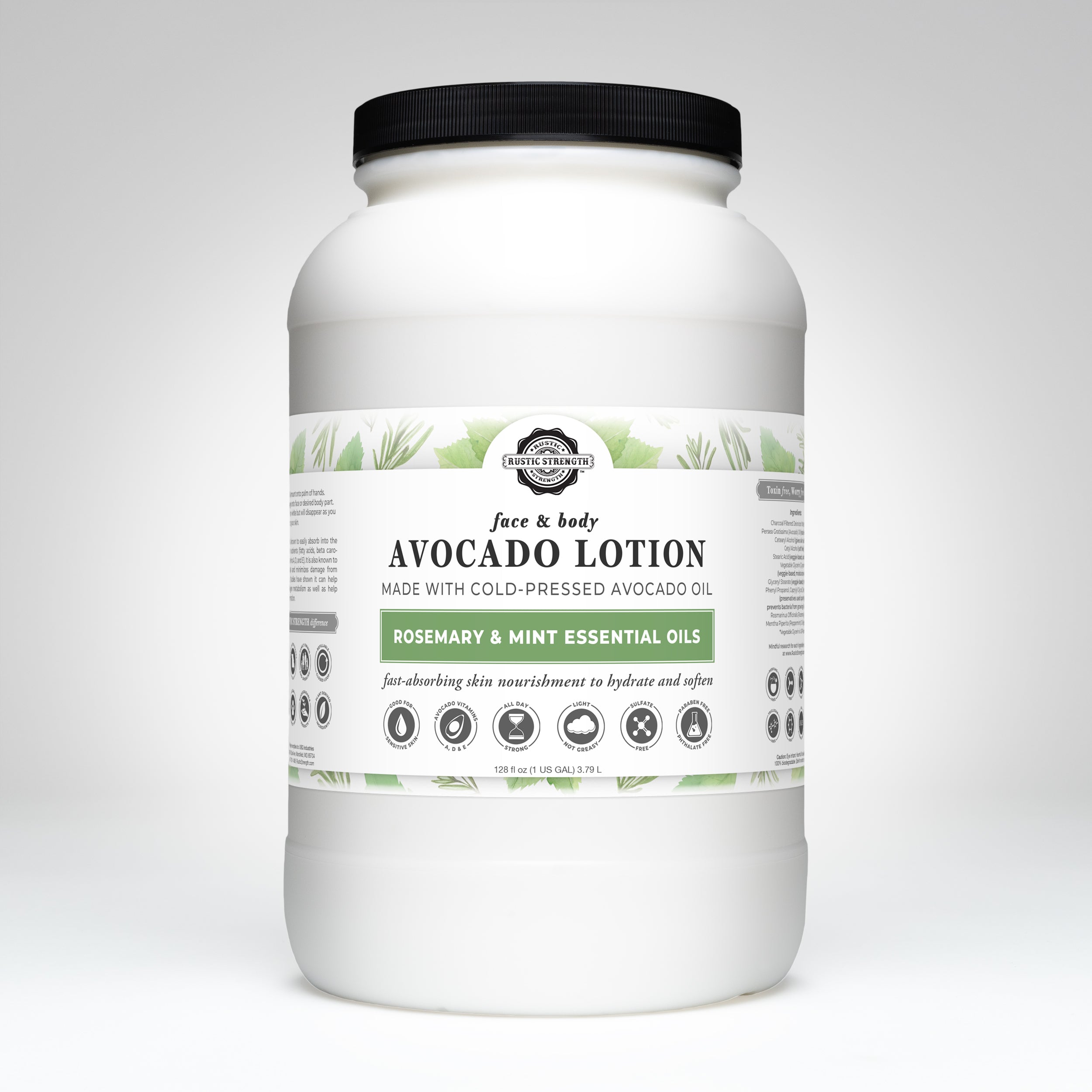 Avocado Lotion | Rosemary & Mint  by Rustic Strength