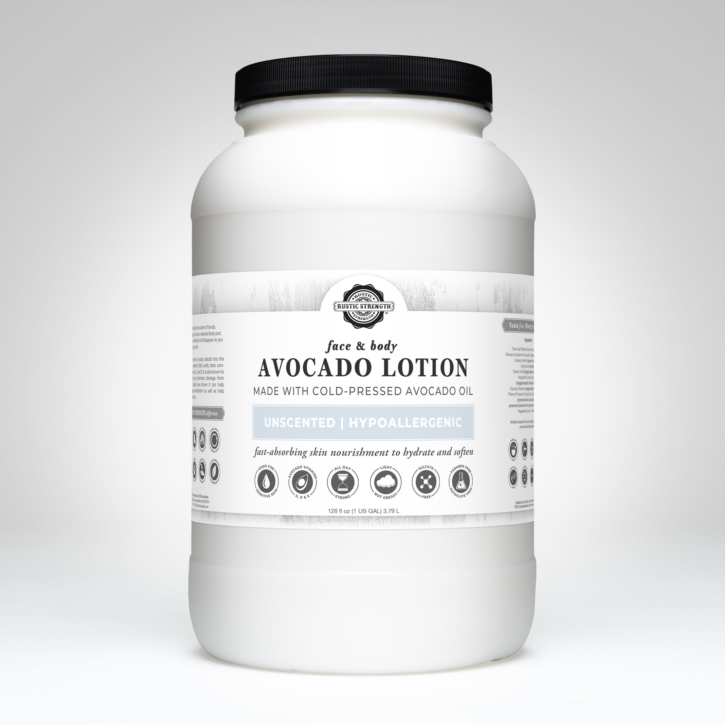 Avocado Lotion | Unscented  by Rustic Strength