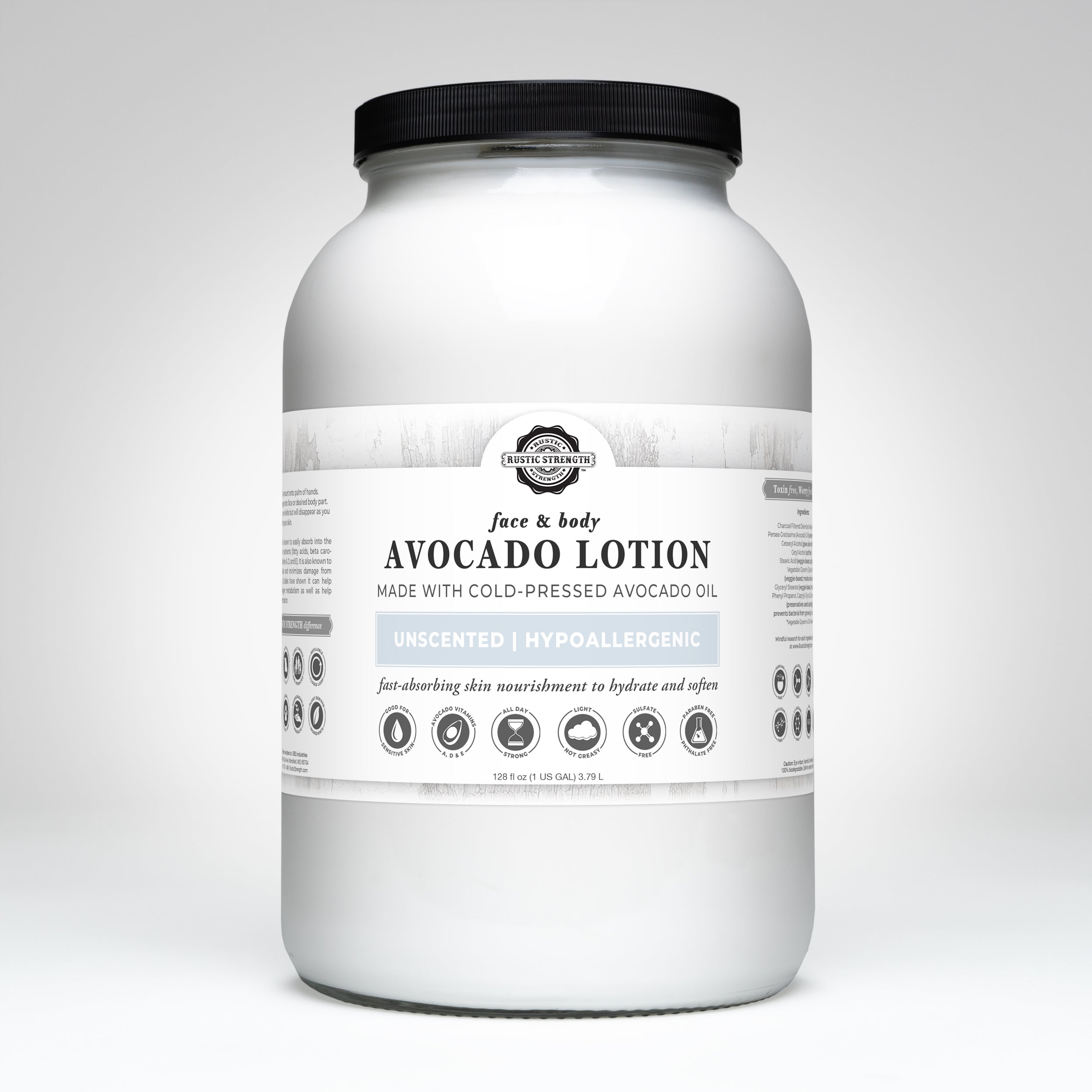 Avocado Lotion | Unscented  by Rustic Strength