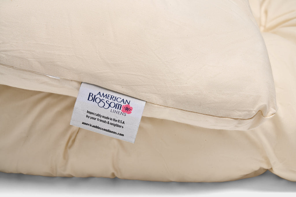 Natural Wool Mattress Topper by American Blossom Linens