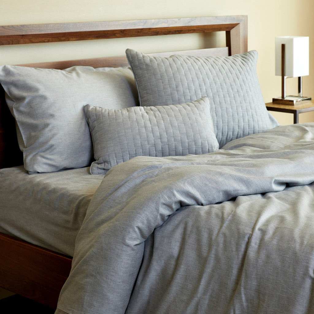 Bamboo Cotton Standard Shams 2 Pack - Silver