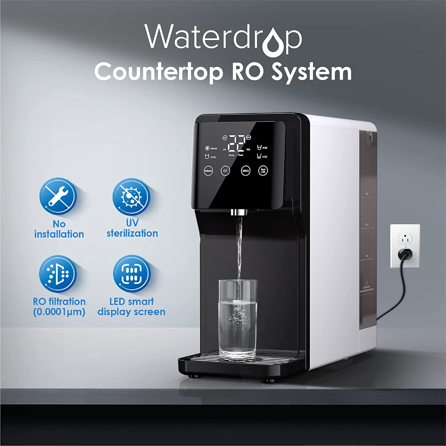 N1 Countertop Reverse Osmosis Water Dispenser by Waterdrop