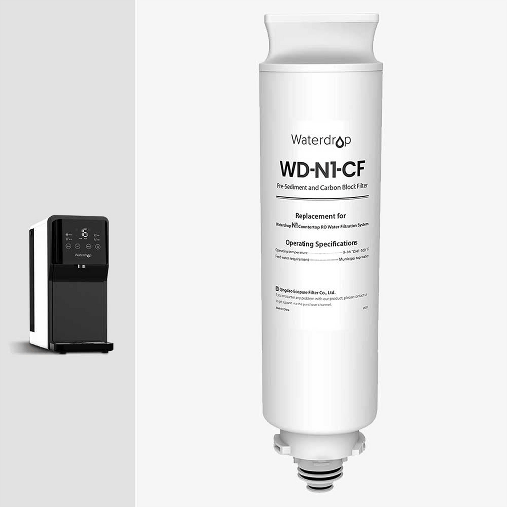WD-N1-CF replacement for waterdrop WD-N1-W countertop RO water filtration system by Waterdrop