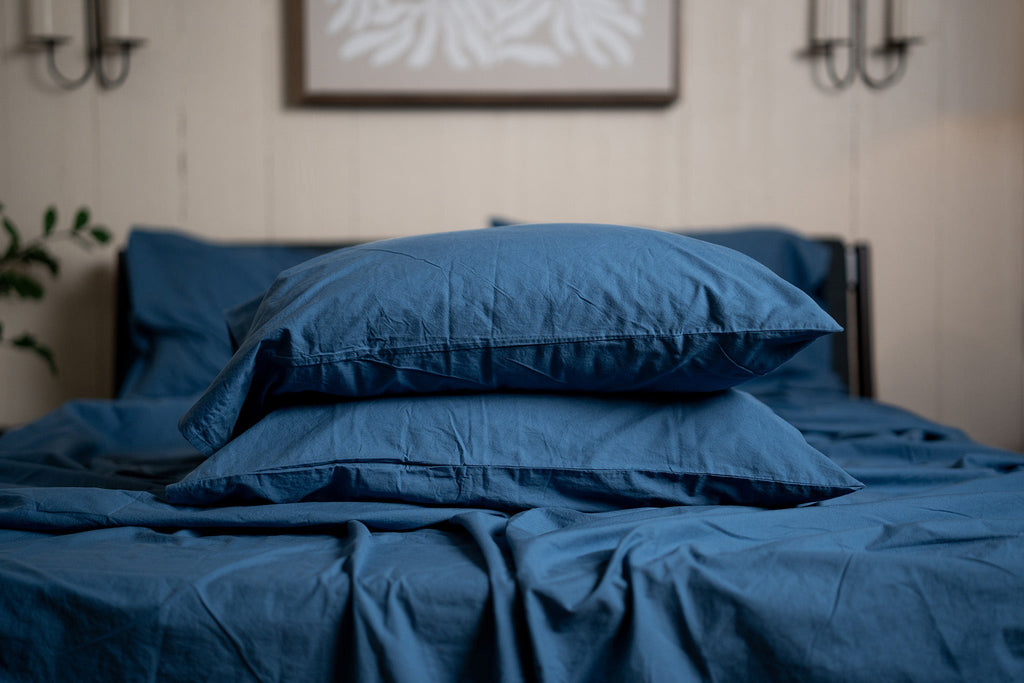 Crinkle Percale Organic Cotton Sheet Set + Pillowcases by Nest Bedding®