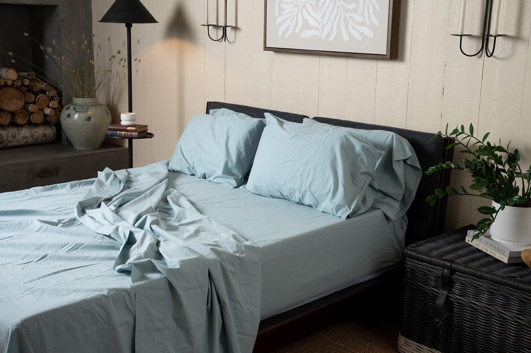 Crinkle Percale Organic Cotton Sheet Set + Pillowcases by Nest Bedding®