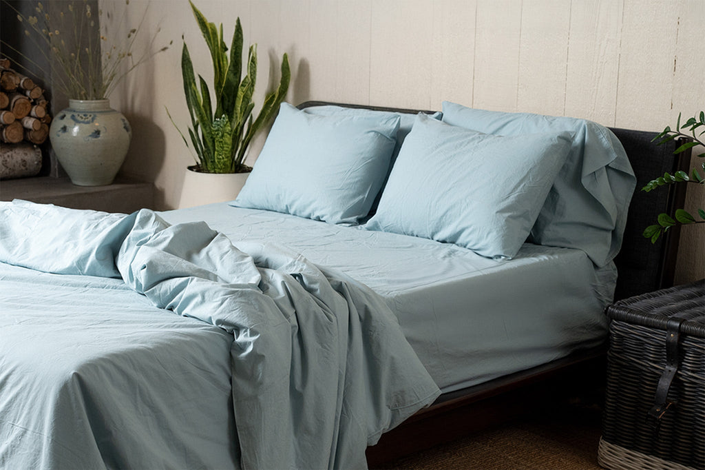 Crinkle Percale Organic Cotton Duvet Cover Set + Shams by Nest Bedding®
