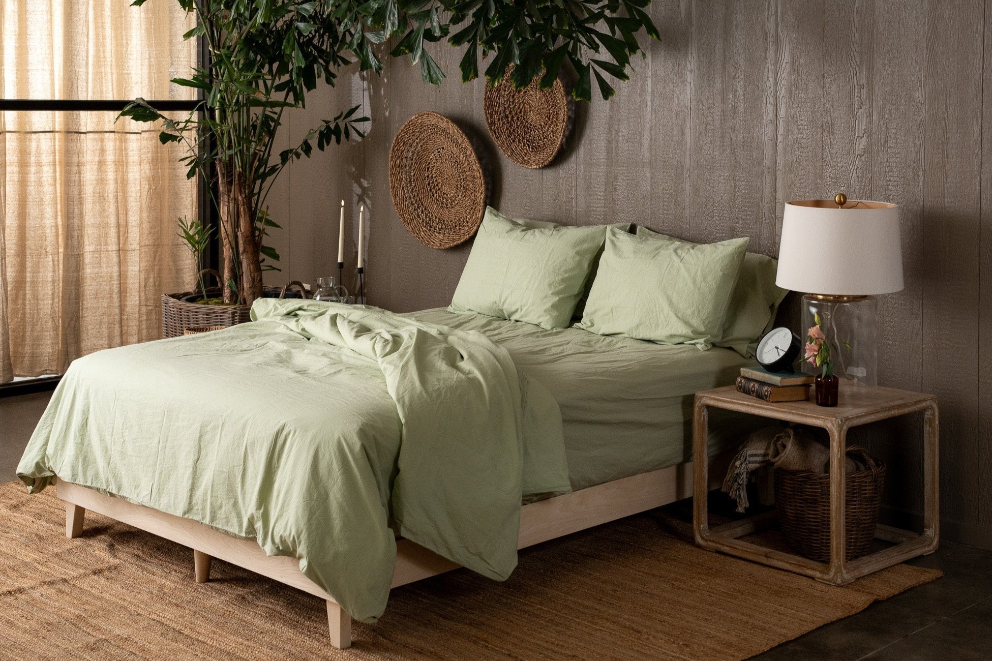 Crinkle Percale Organic Cotton Duvet Cover Set + Shams by Nest Bedding®