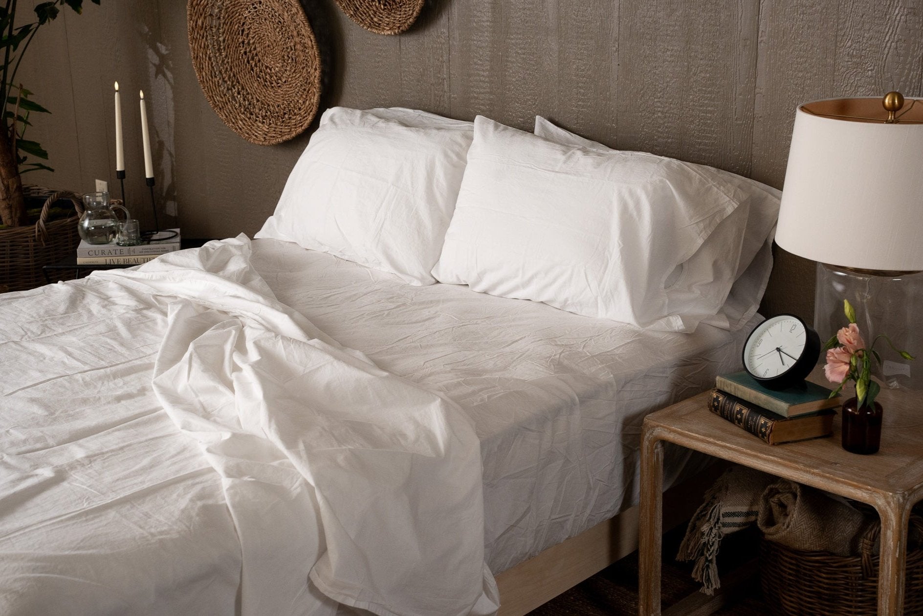 Crinkle Percale Organic Cotton Sheet Set + Pillowcases by Nest Bedding®