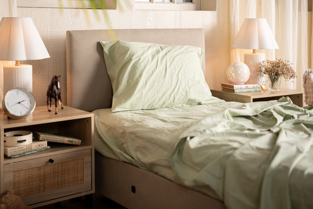 Kids Crinkle Percale Organic Cotton Sheet Set + Pillowcases by Nest Bedding®