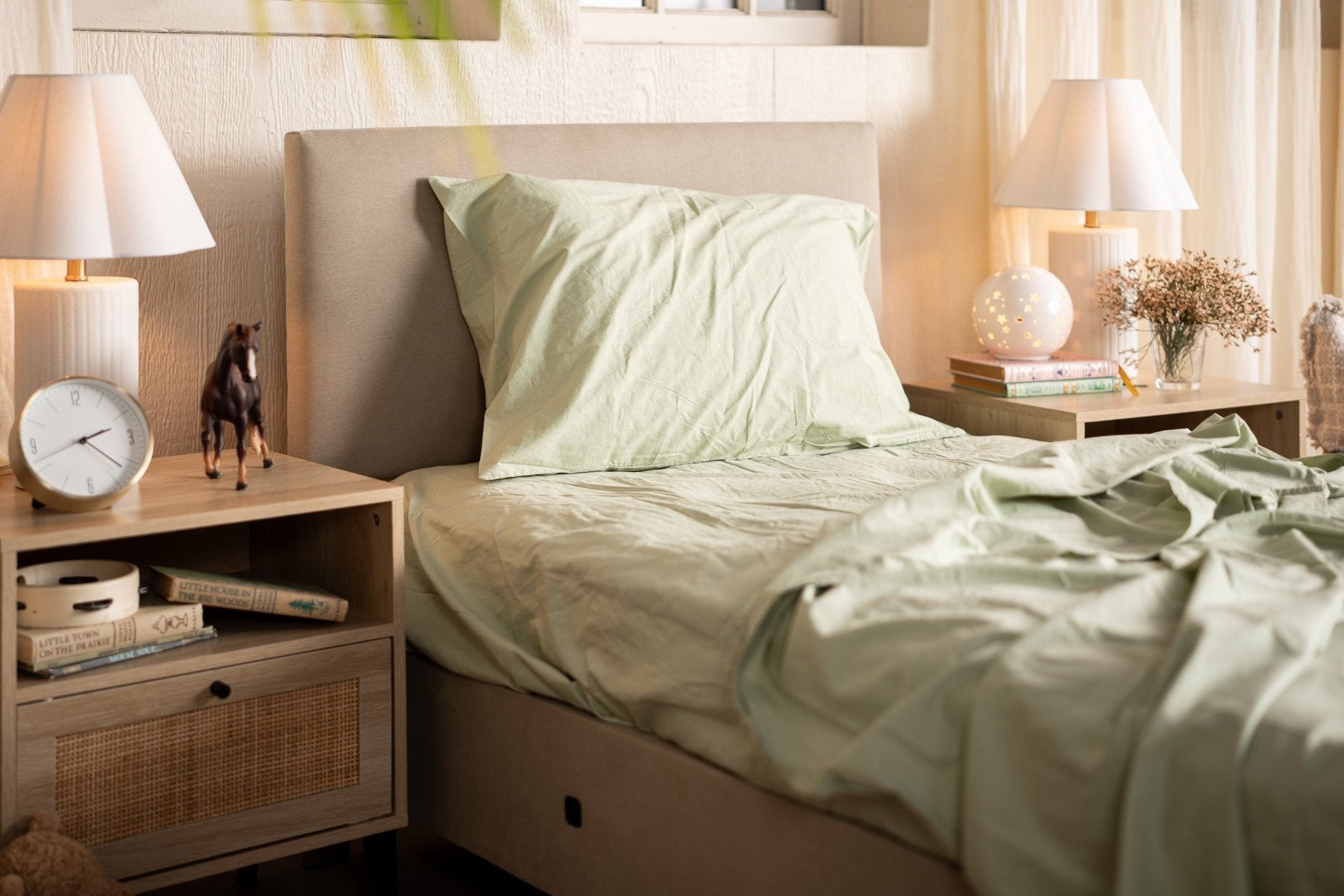 Kids Crinkle Percale Organic Cotton Sheet Set + Pillowcases by Nest Bedding®