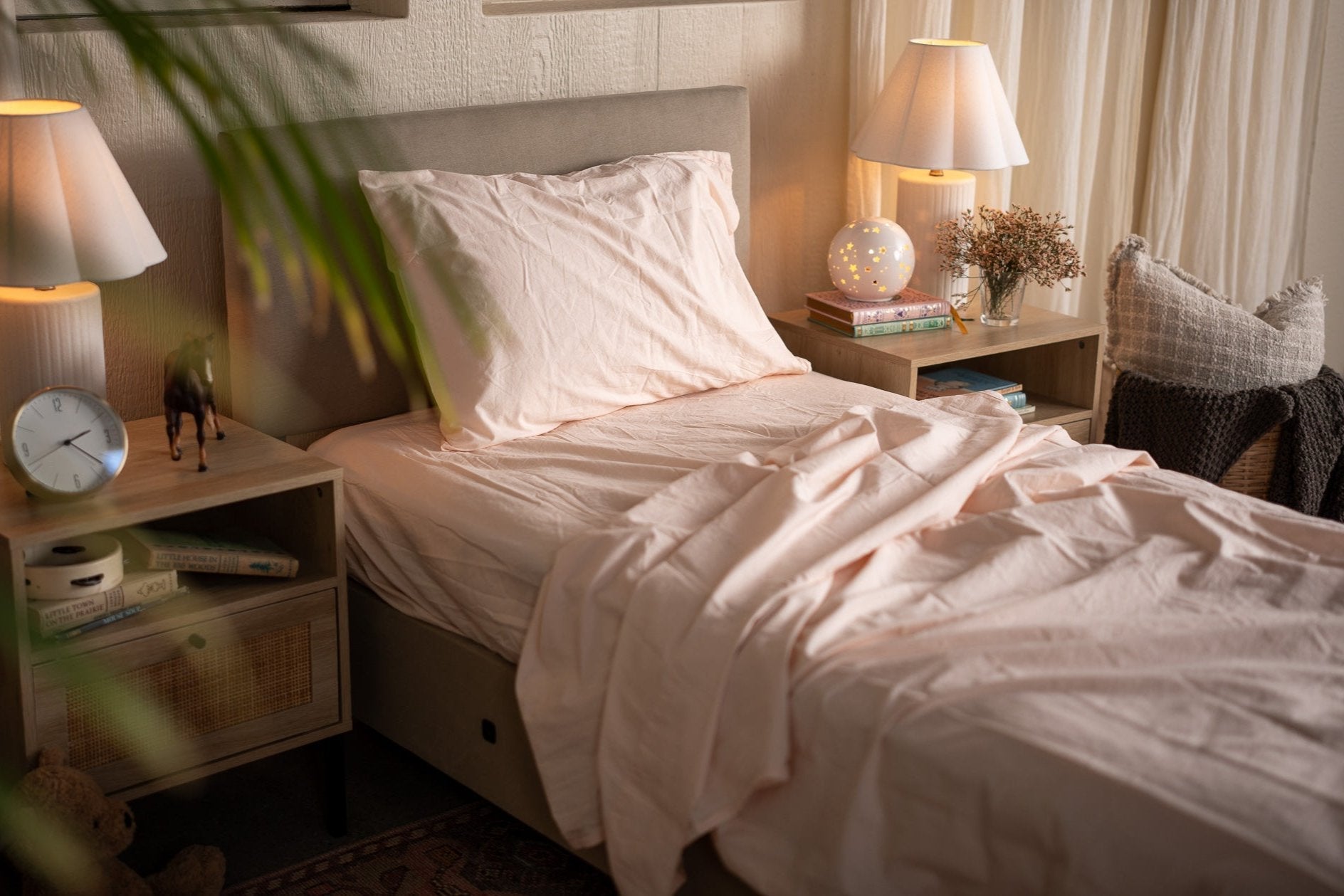 Kids Crinkle Percale Organic Cotton Sheet Set + Pillowcases by Nest Bedding®