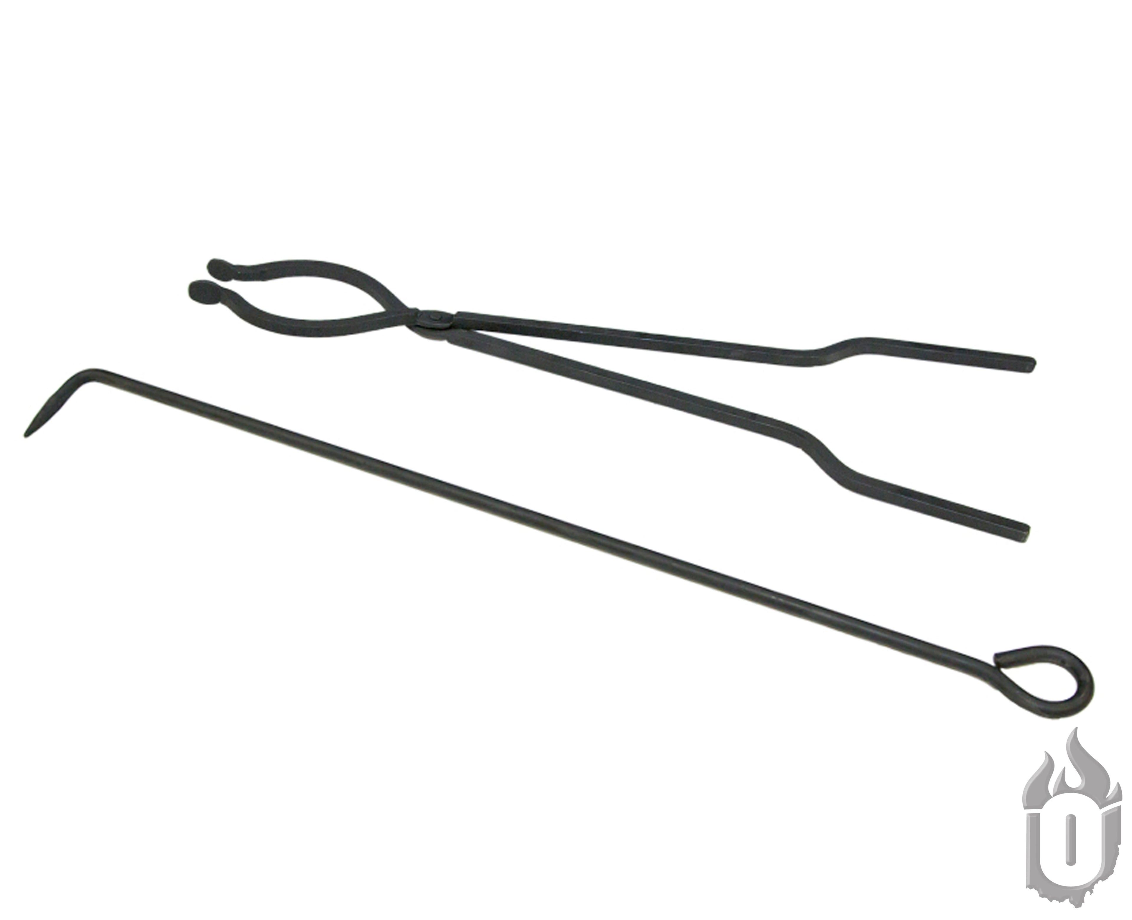 Hand-Forged Fire Tools Package (Poker & Tongs) by Ohio Flame