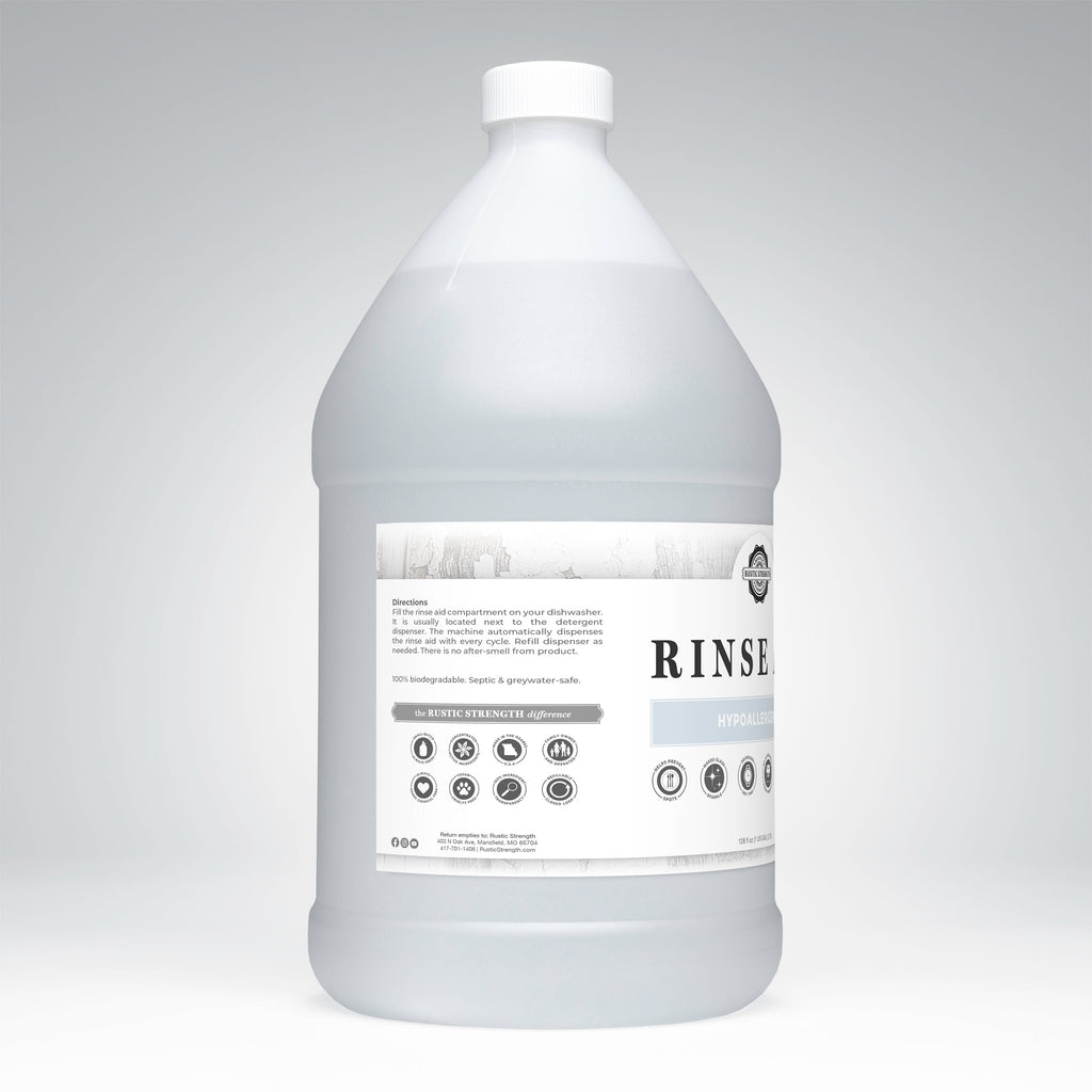 Rinse Aid for Automatic Dishwashers | Unscented by Rustic Strength