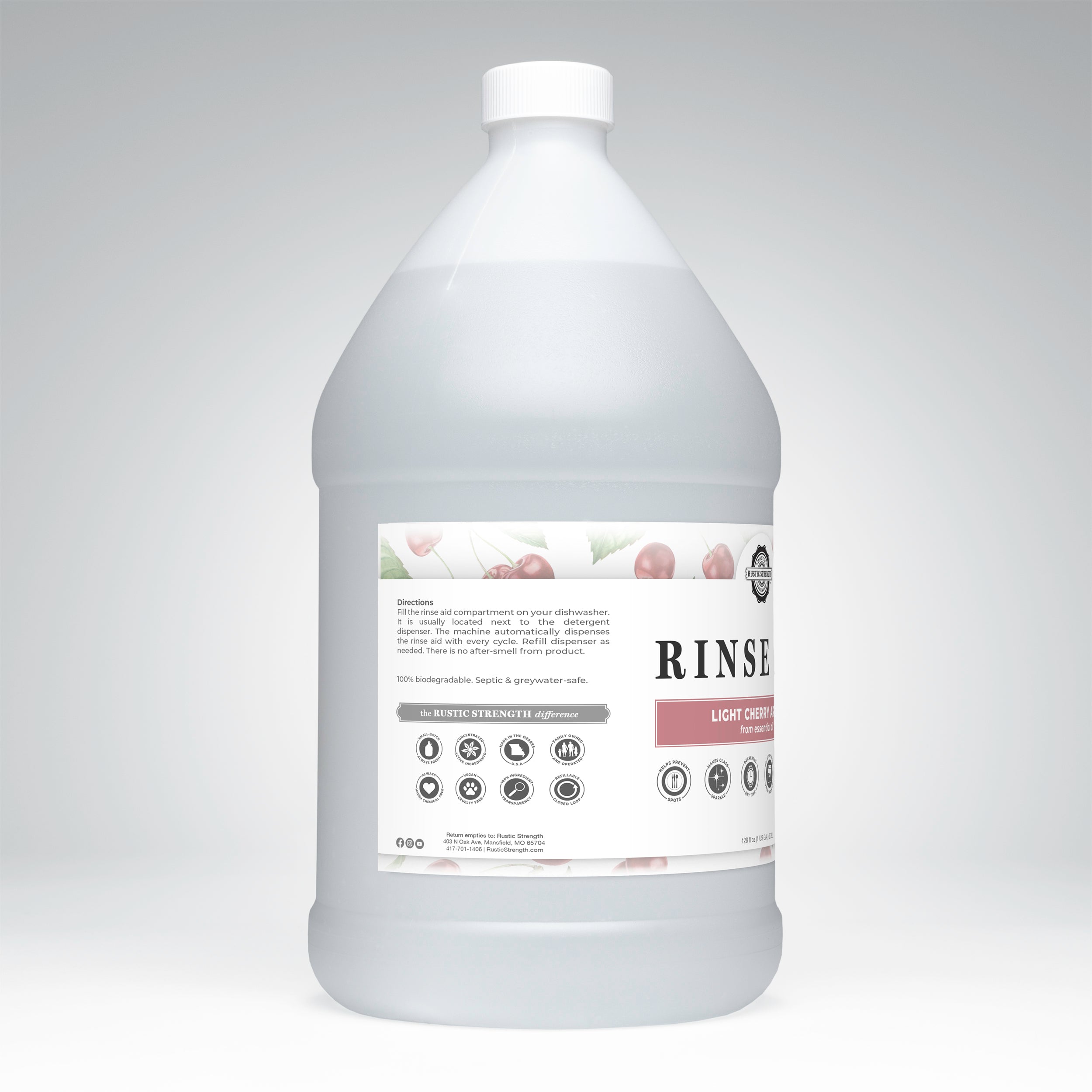 Rinse Aid for Automatic Dishwashers | Light Cherry  by Rustic Strength