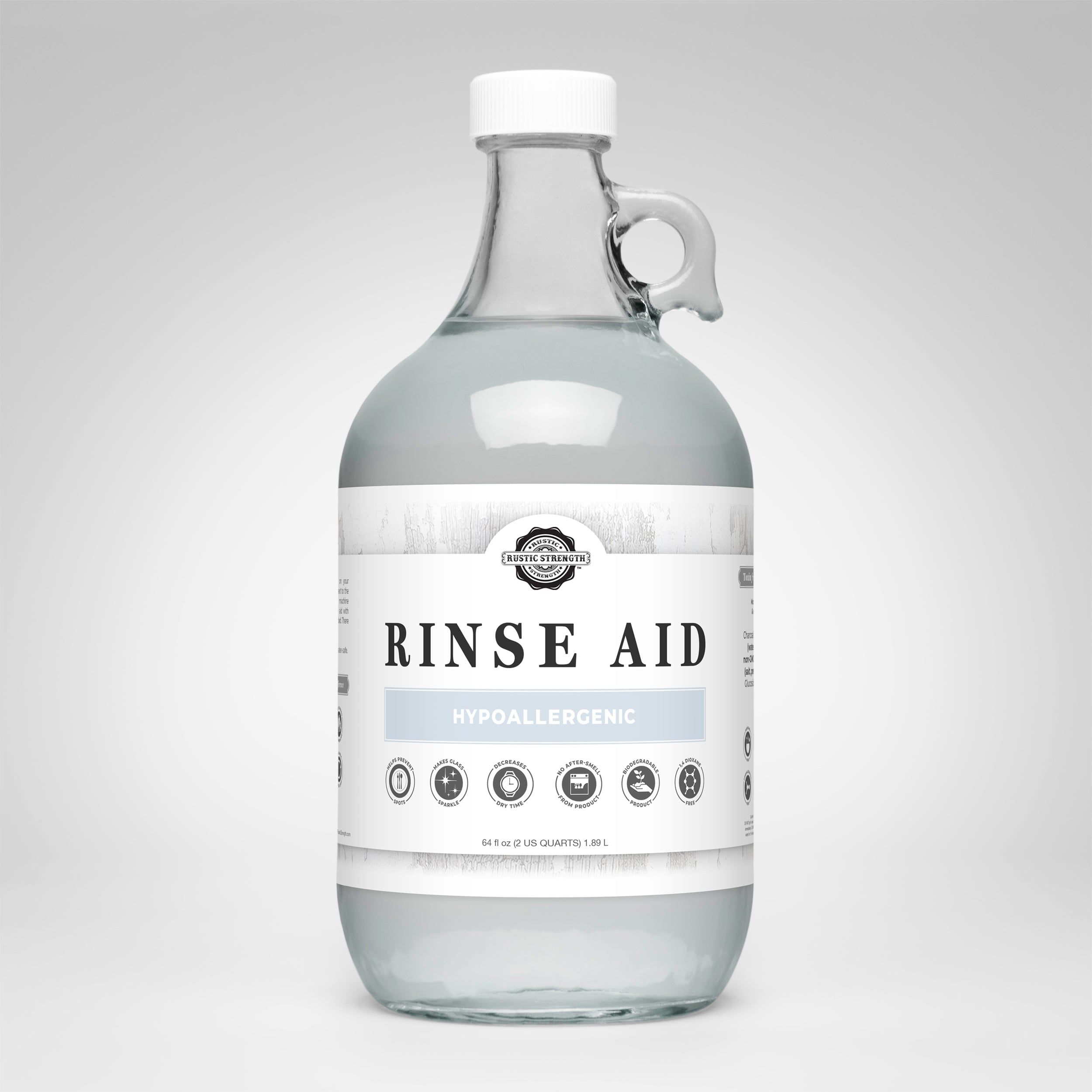 Rinse Aid for Automatic Dishwashers | Unscented by Rustic Strength