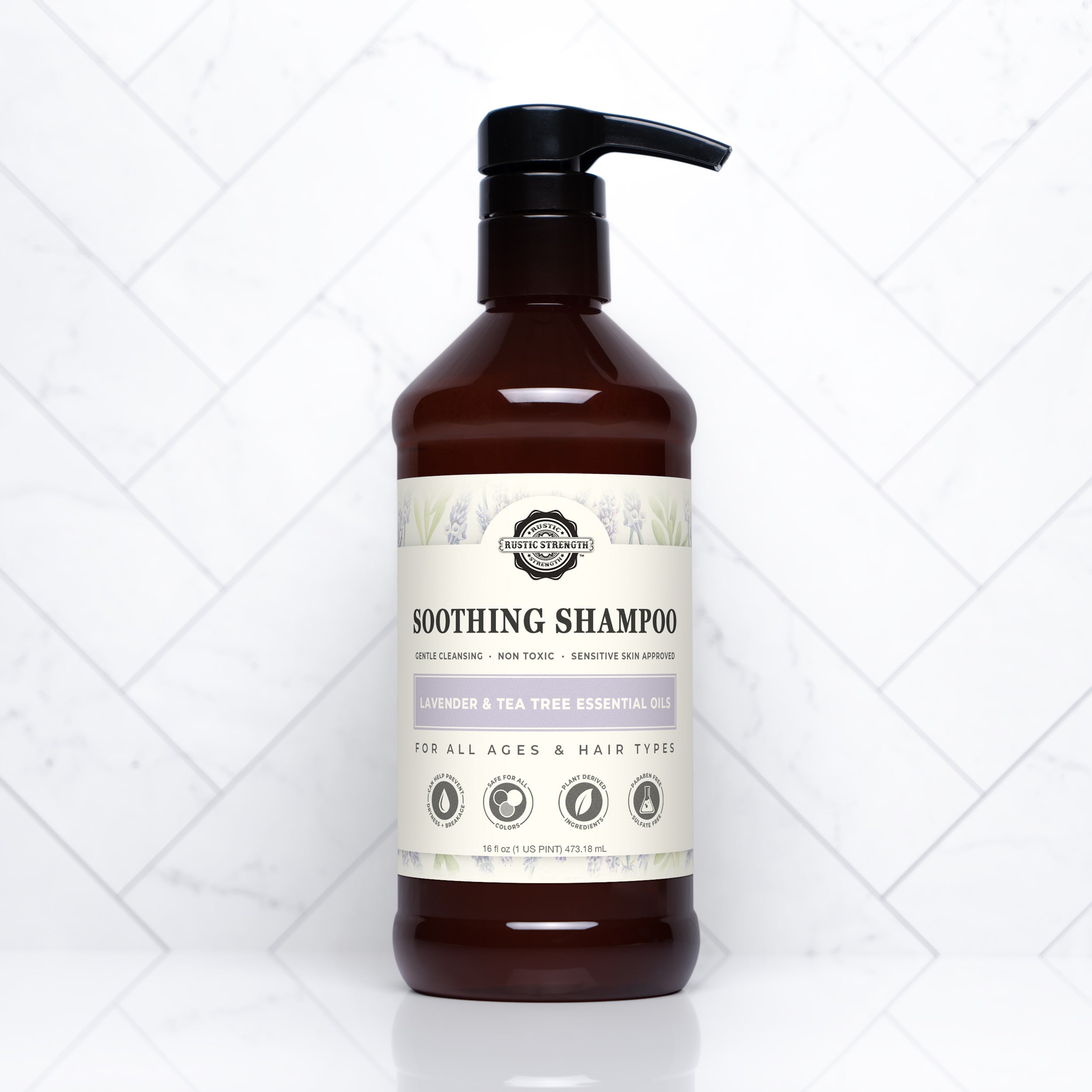 Soothing Shampoo | Lavender & Tea Tree  by Rustic Strength