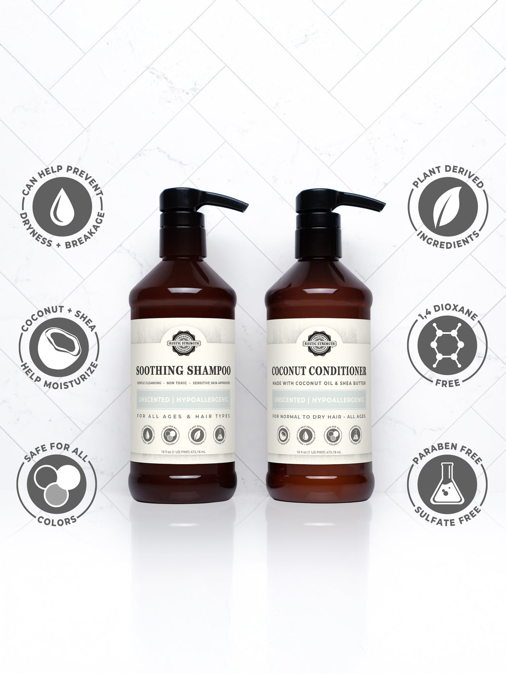 Soothing Shampoo | Unscented  by Rustic Strength