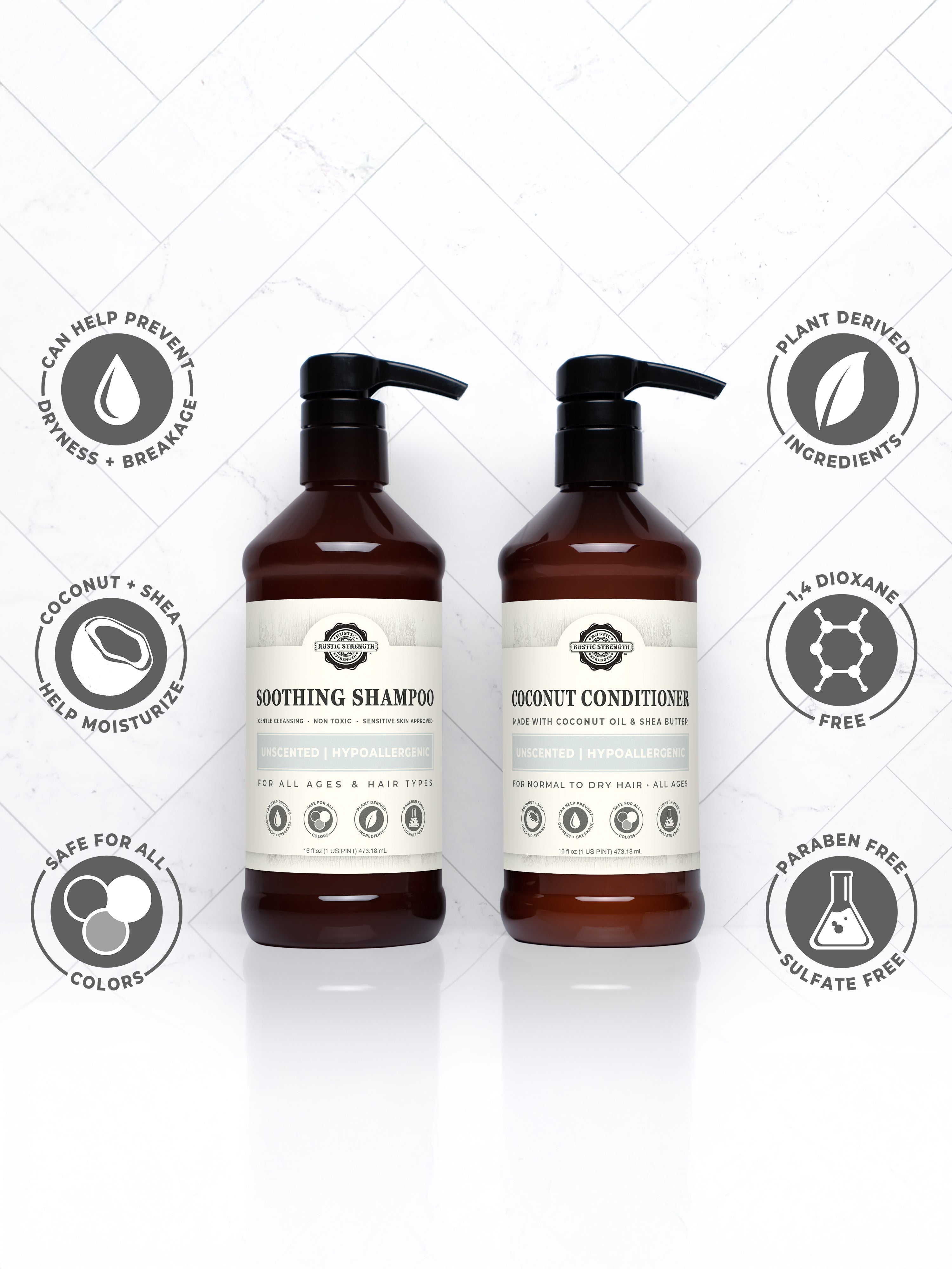 Soothing Shampoo | Unscented  by Rustic Strength