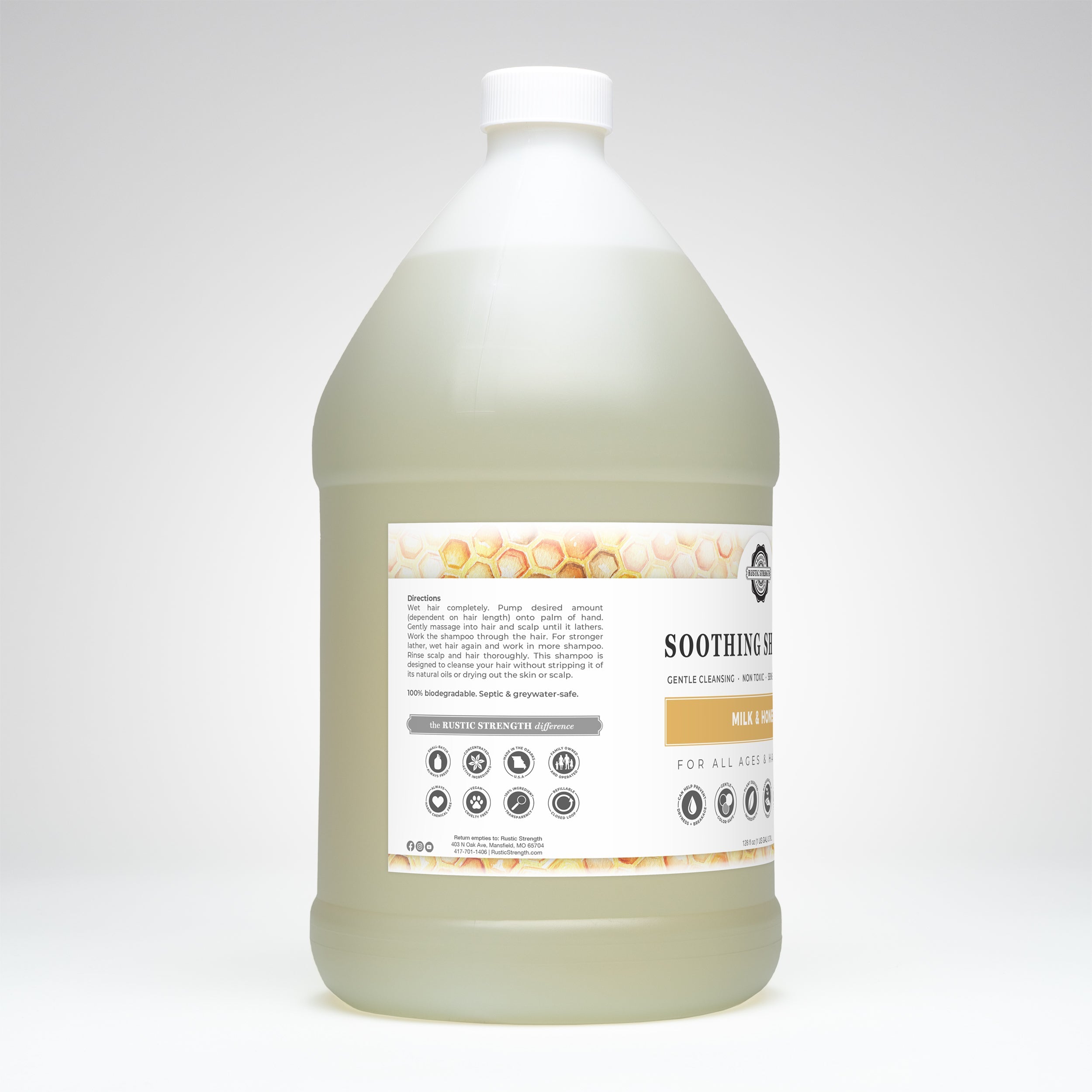 Soothing Shampoo | Milk & Honey by Rustic Strength