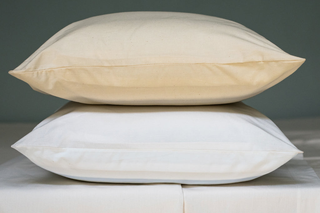 Natural Cotton Bed Pillowcases. by American Blossom Linens