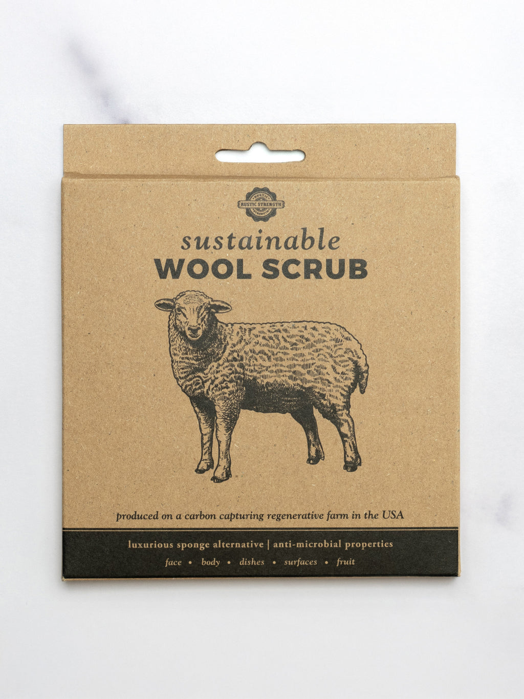 Sustainable Wool Scrub by Rustic Strength