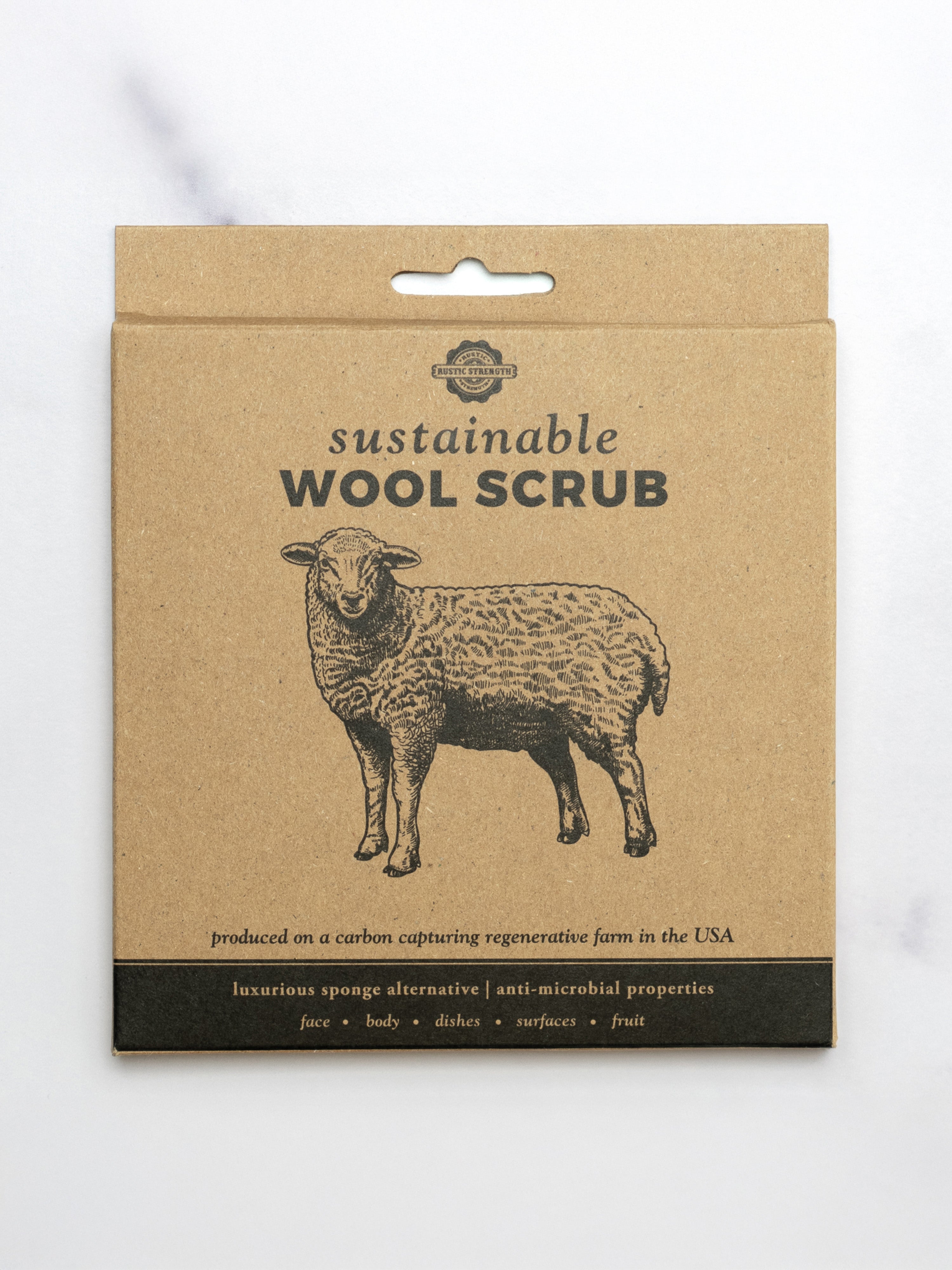 Sustainable Wool Scrub by Rustic Strength