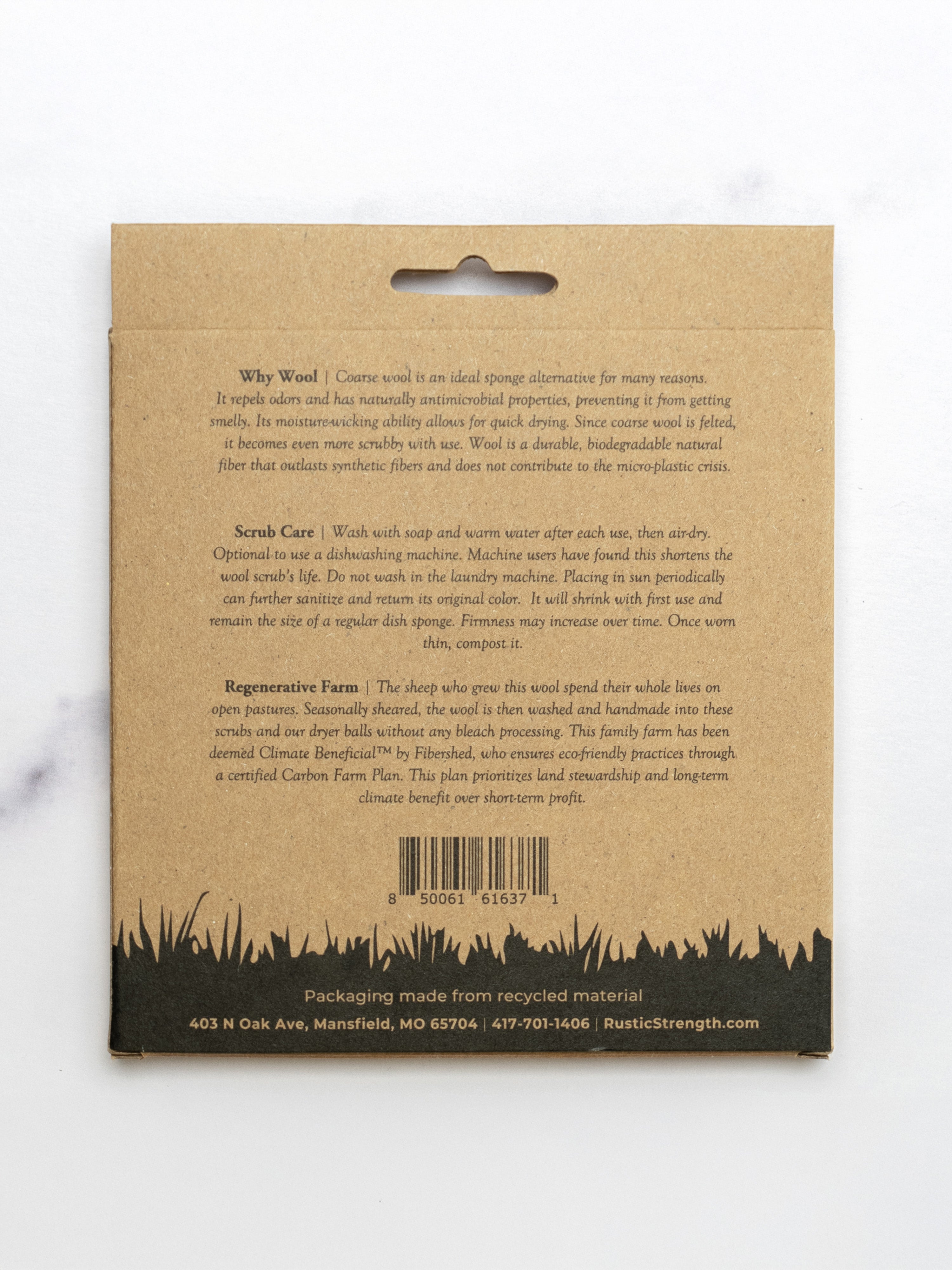 Sustainable Wool Scrub by Rustic Strength