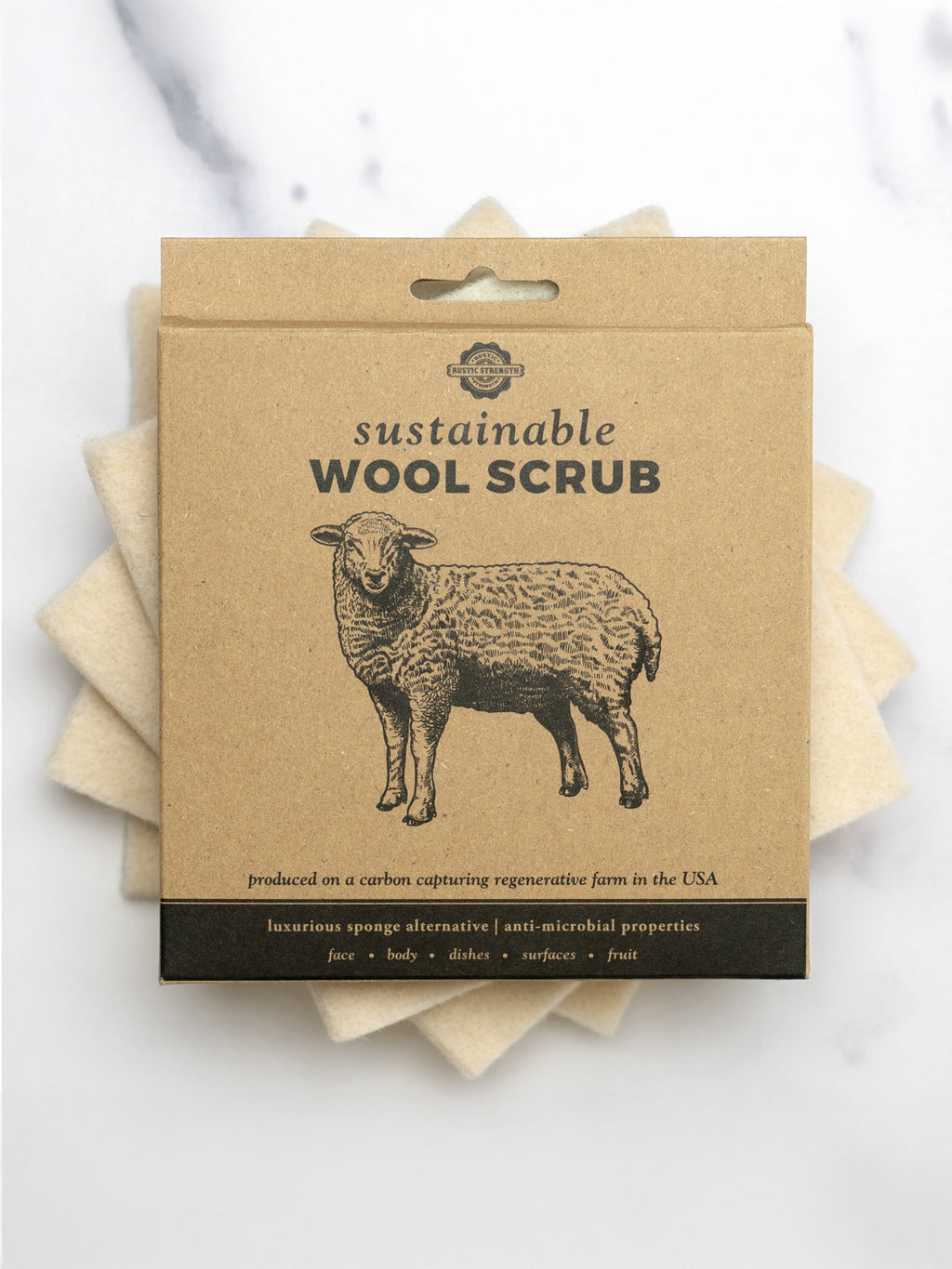 Sustainable Wool Scrub by Rustic Strength