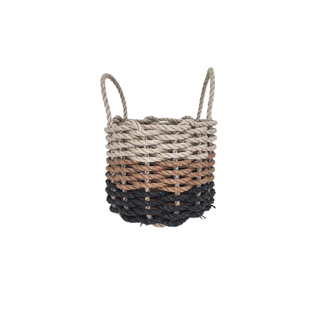 Authentic Maine Lobster Rope Storage Black, Brown, Tan Ombre