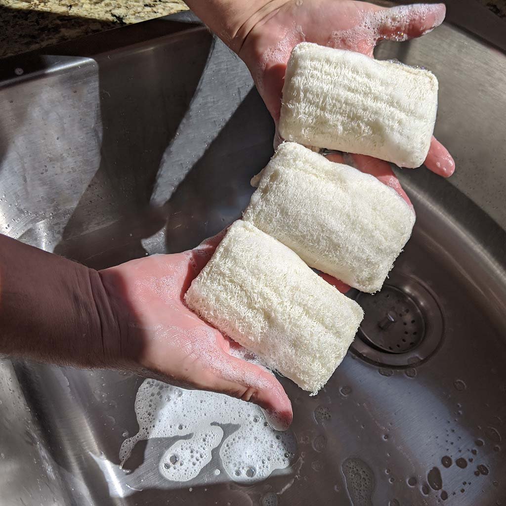 Eco Dish Washing Scrubbers 3 Pack - Loofah